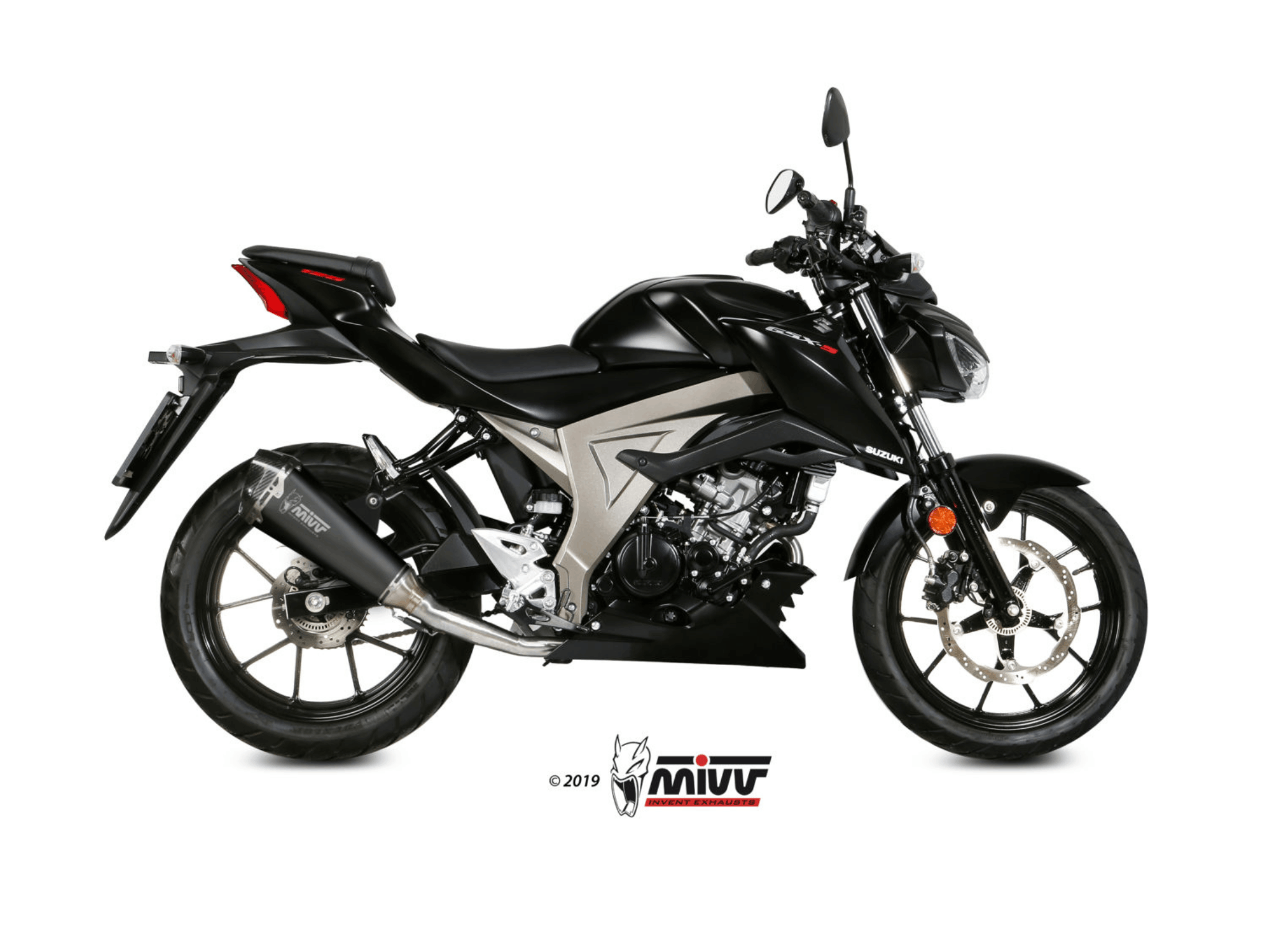 SUZUKI GSX-S 125 MIVV Exhaust Complete System with DELTA RACE Black Silencer 2017-2020 - Slika 2
