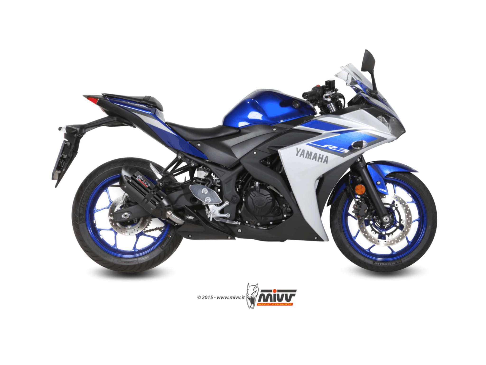 YAMAHA R25 MIVV Exhaust SUONO Black Slip-On Silencer 2015-2024 - Slika 2