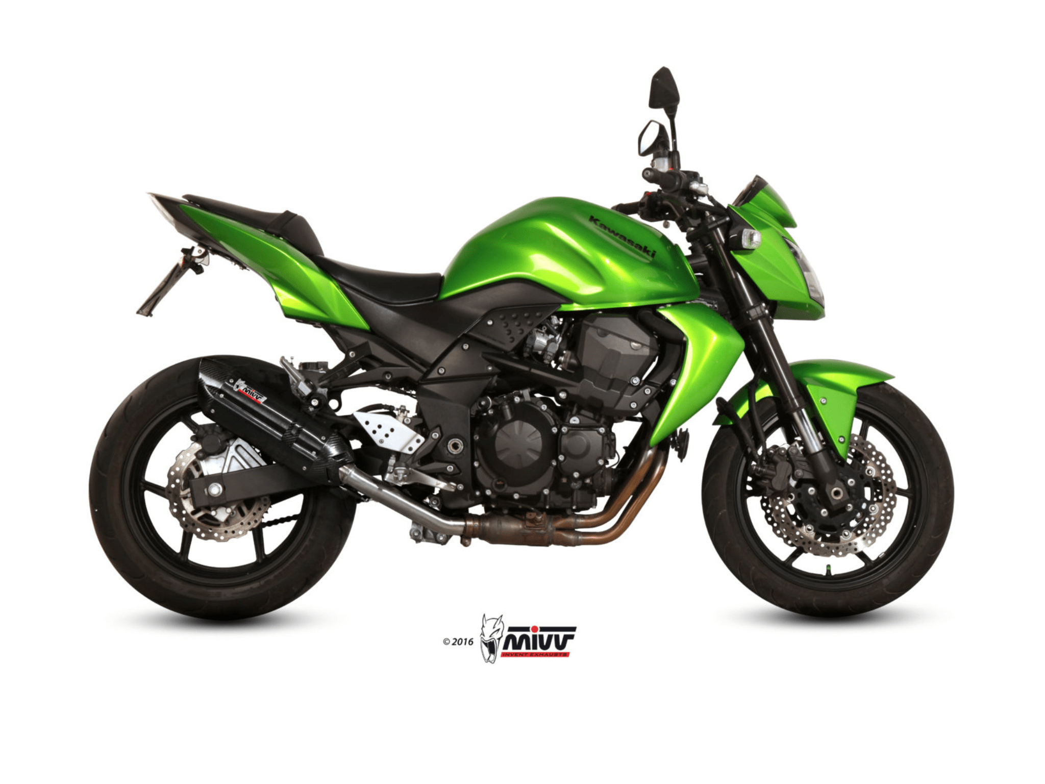 KAWASAKI Z 750 MIVV Exhaust SUONO Black Slip-On Silencer 2007-2014 - Image 2
