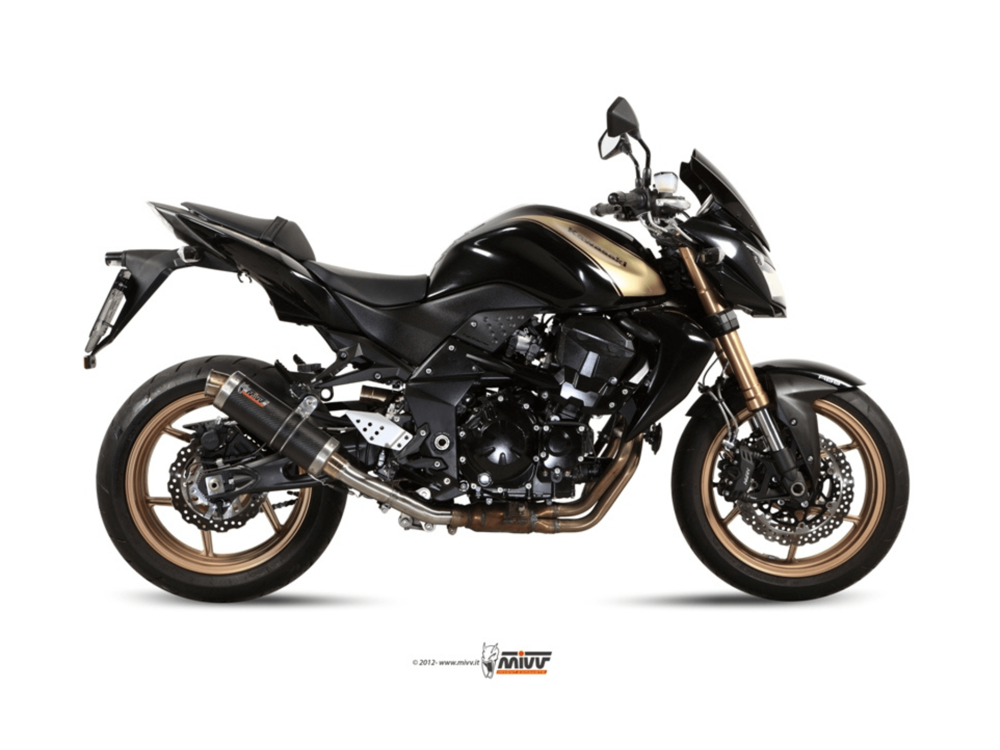KAWASAKI Z 750 R MIVV Exhaust GP Carbon Slip-On Silencer 2011-2014 - Image 2
