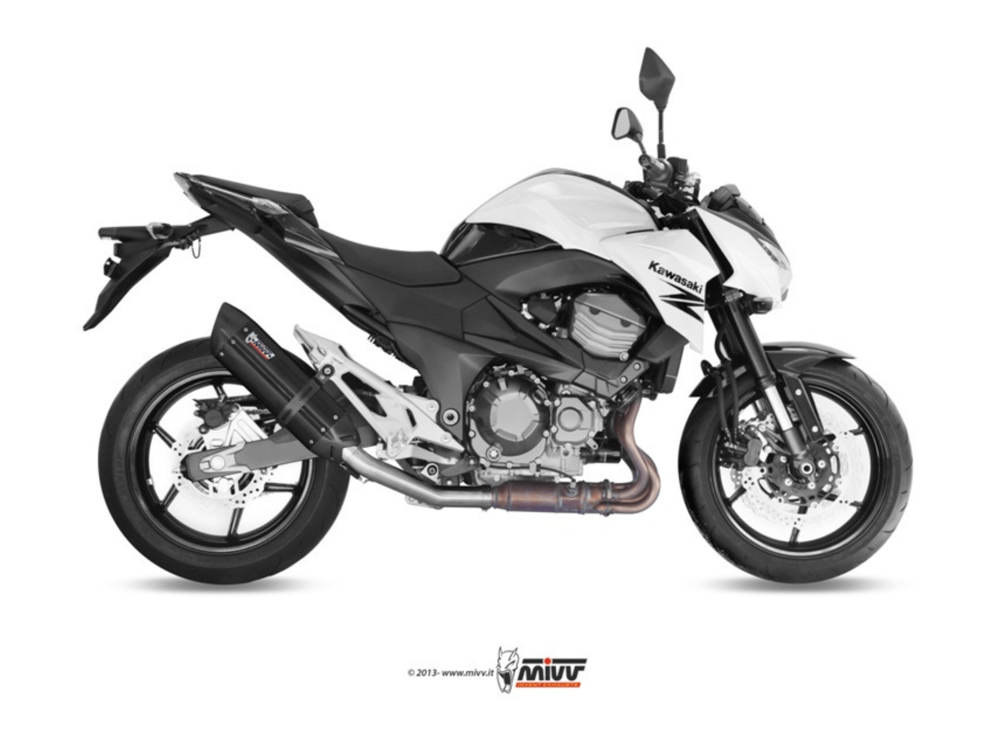 KAWASAKI Z 800 E MIVV Exhaust SUONO Black Slip-On Silencer 2013-2016 - Image 2