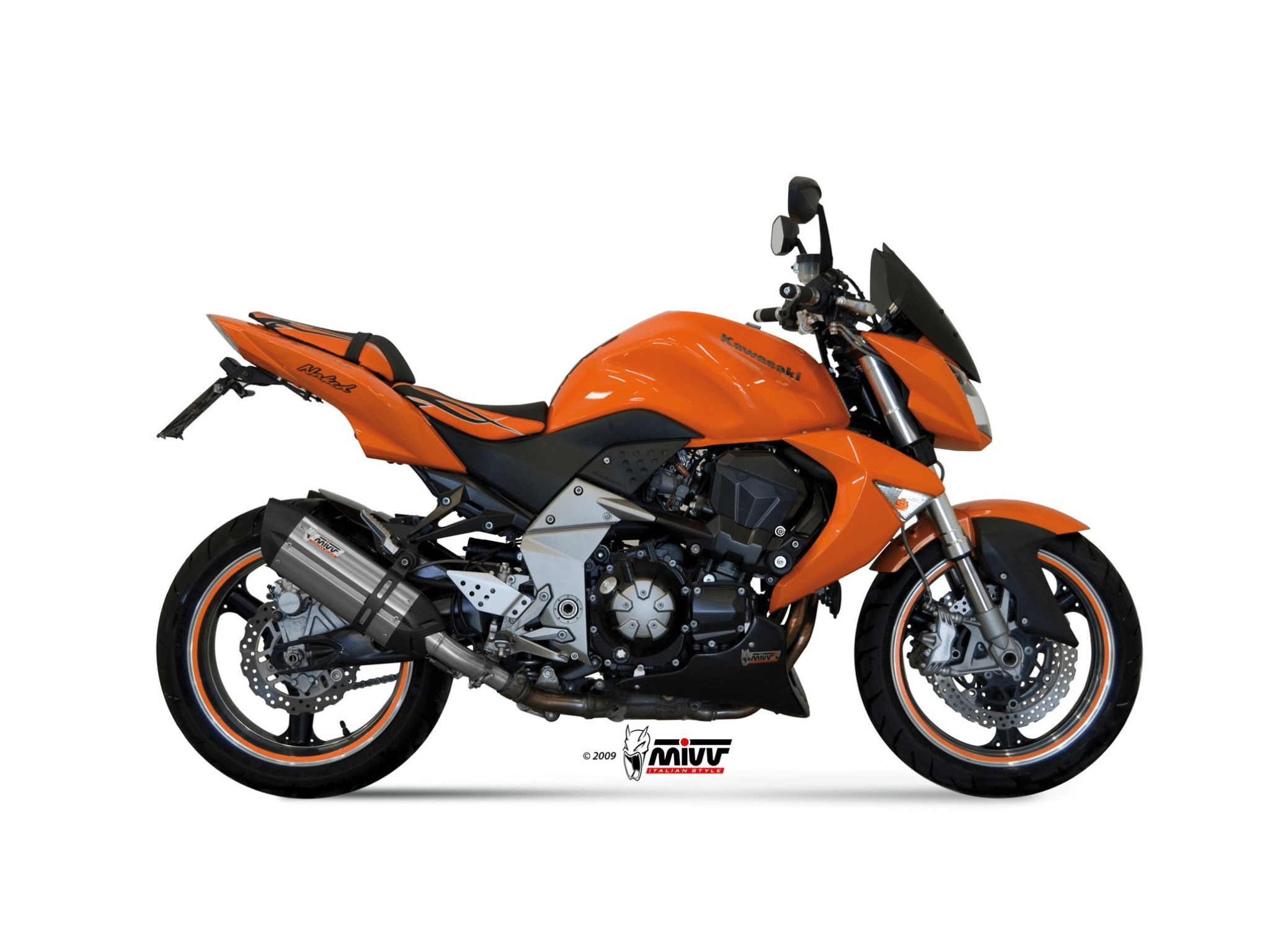 KAWASAKI Z 1000 MIVV Exhaust SUONO Slip-On Silencers 2007-2009 - immagine 2