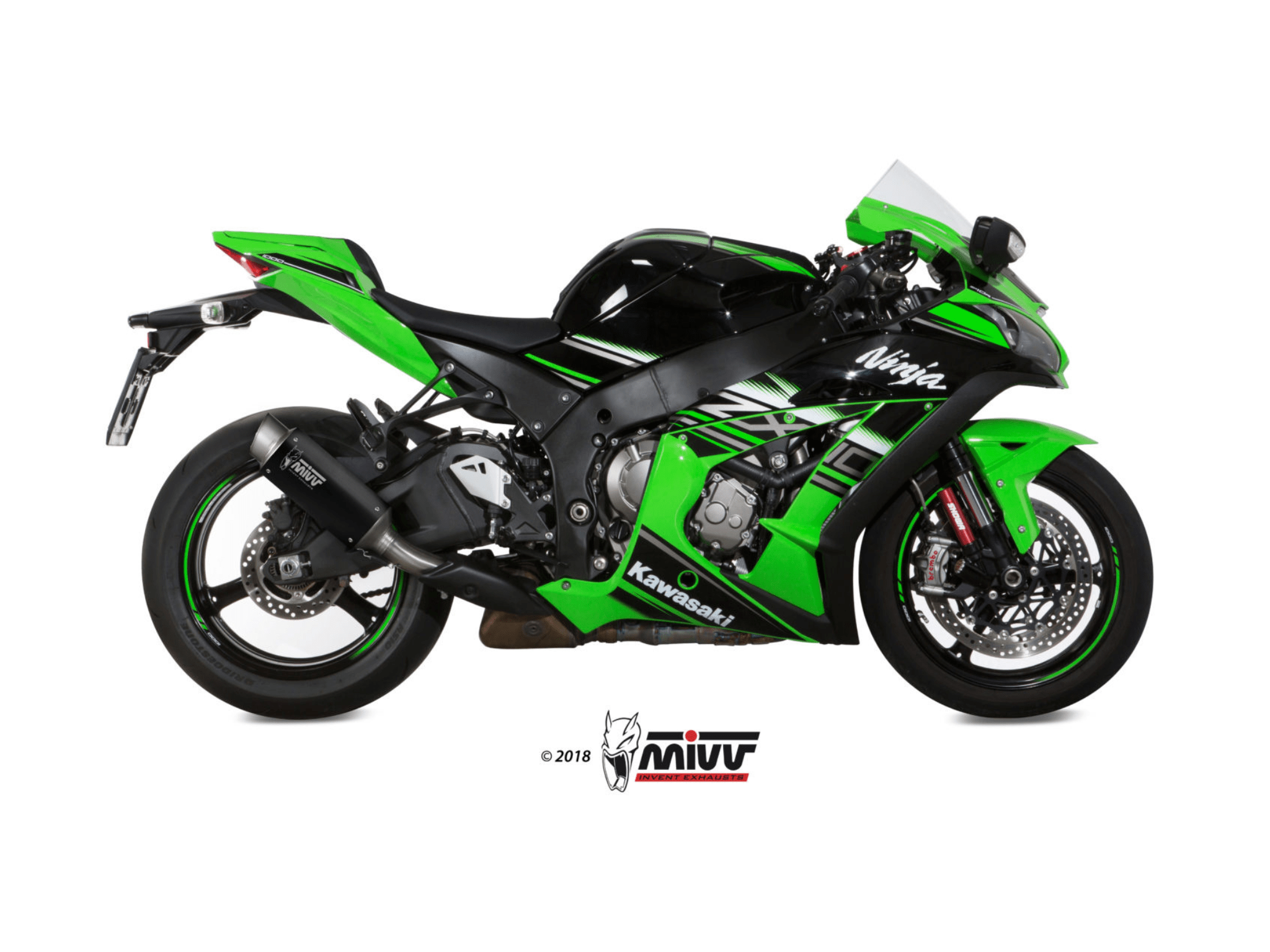 KAWASAKI NINJA ZX-10R MIVV Exhaust GP PRO Black Slip-On Silencer 2016-2024 - immagine 2