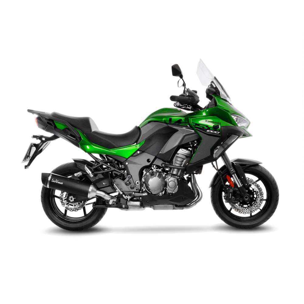 KAWASAKI VERSYS 1000 LeoVince Exhaust NERO Slip-On Silencer 2019-2024 - immagine 2