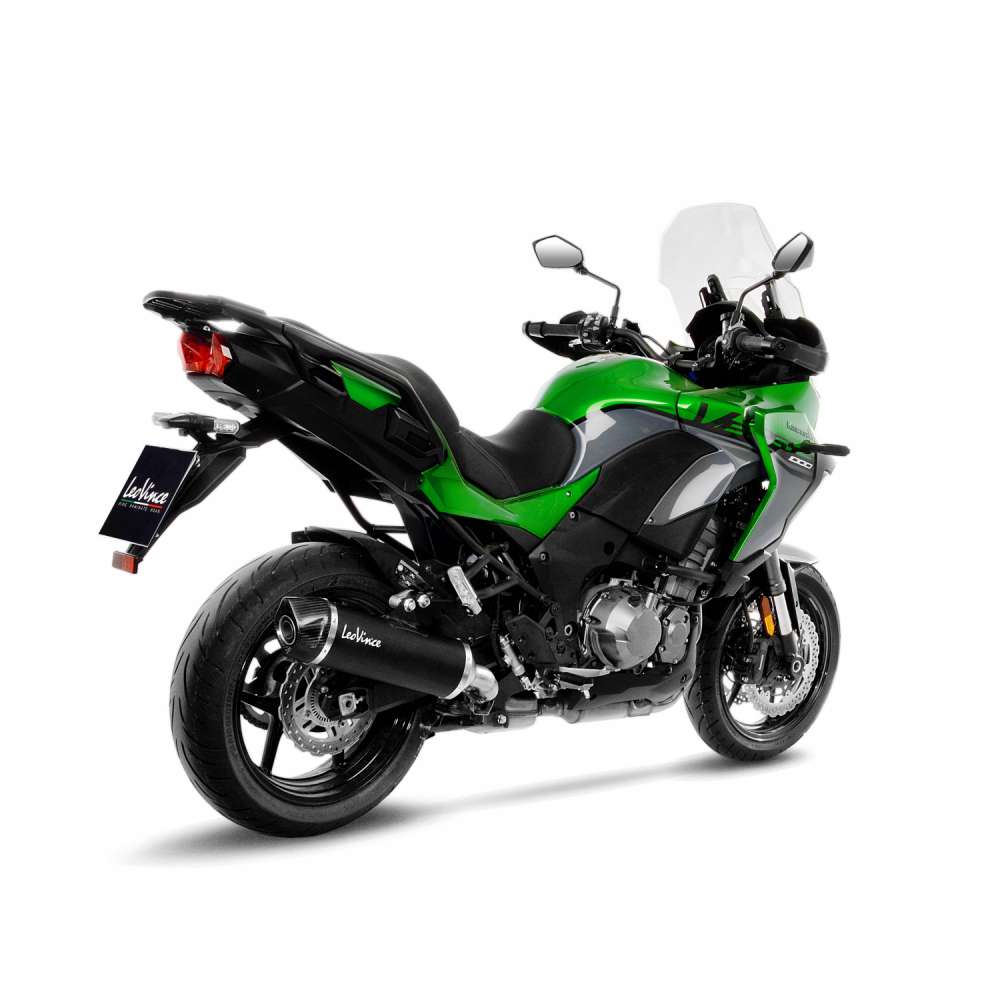 KAWASAKI VERSYS 1000 LeoVince Exhaust NERO Slip-On Silencer 2019-2024 - immagine 3