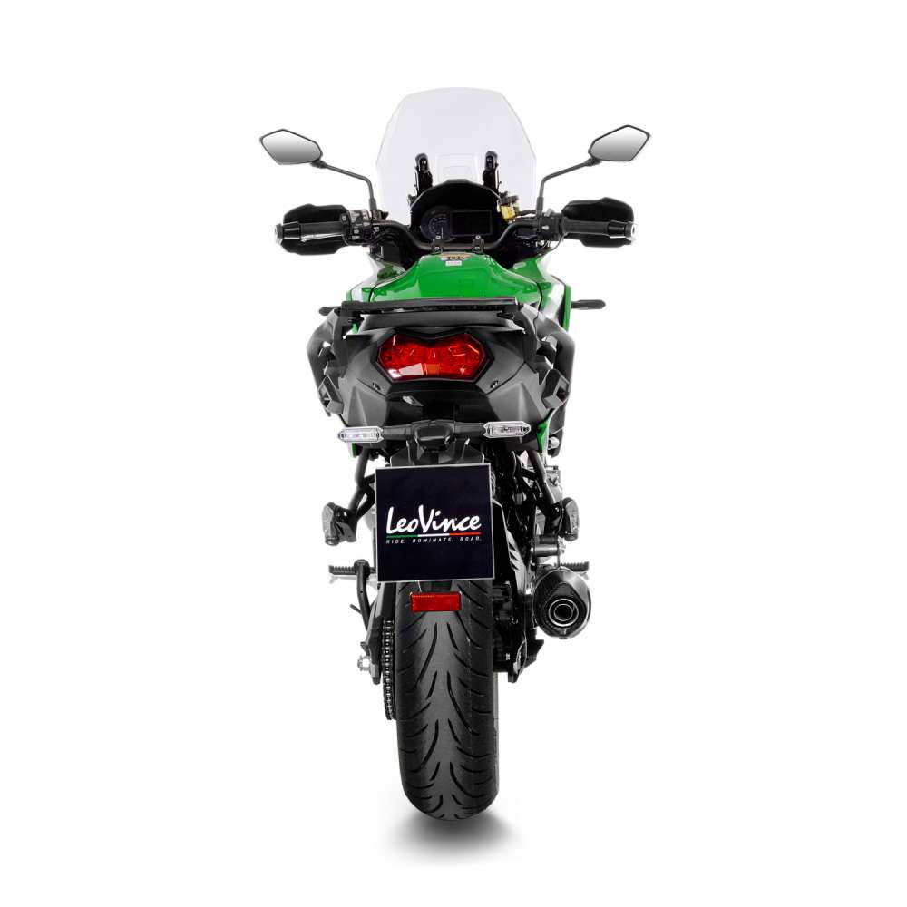 KAWASAKI VERSYS 1000 LeoVince Exhaust NERO Slip-On Silencer 2019-2024 - immagine 4