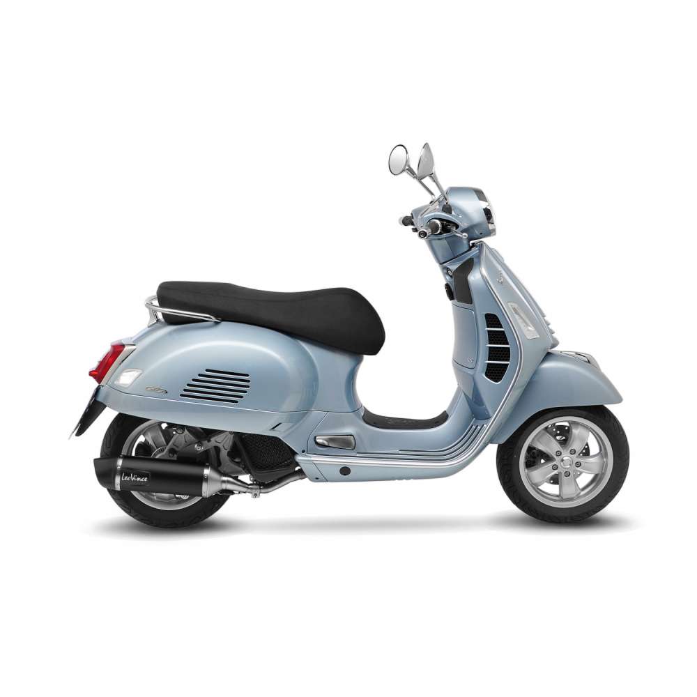 VESPA GTS 125 LeoVince Exhaust NERO Slip-On Silencer 2021-2024 - immagine 2