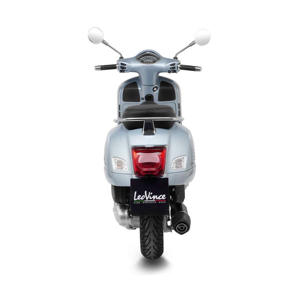 VESPA GTS 125 LeoVince Exhaust NERO Slip-On Silencer 2021-2024 - immagine 4