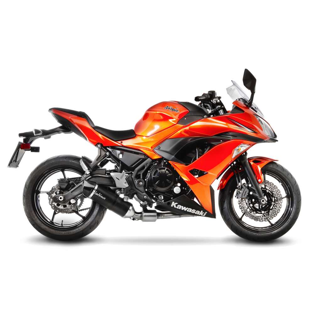 KAWASAKI NINJA 650 LeoVince Exhaust Complete System with LV ONE EVO Carbon Silencer 2017-2019 - immagine 2