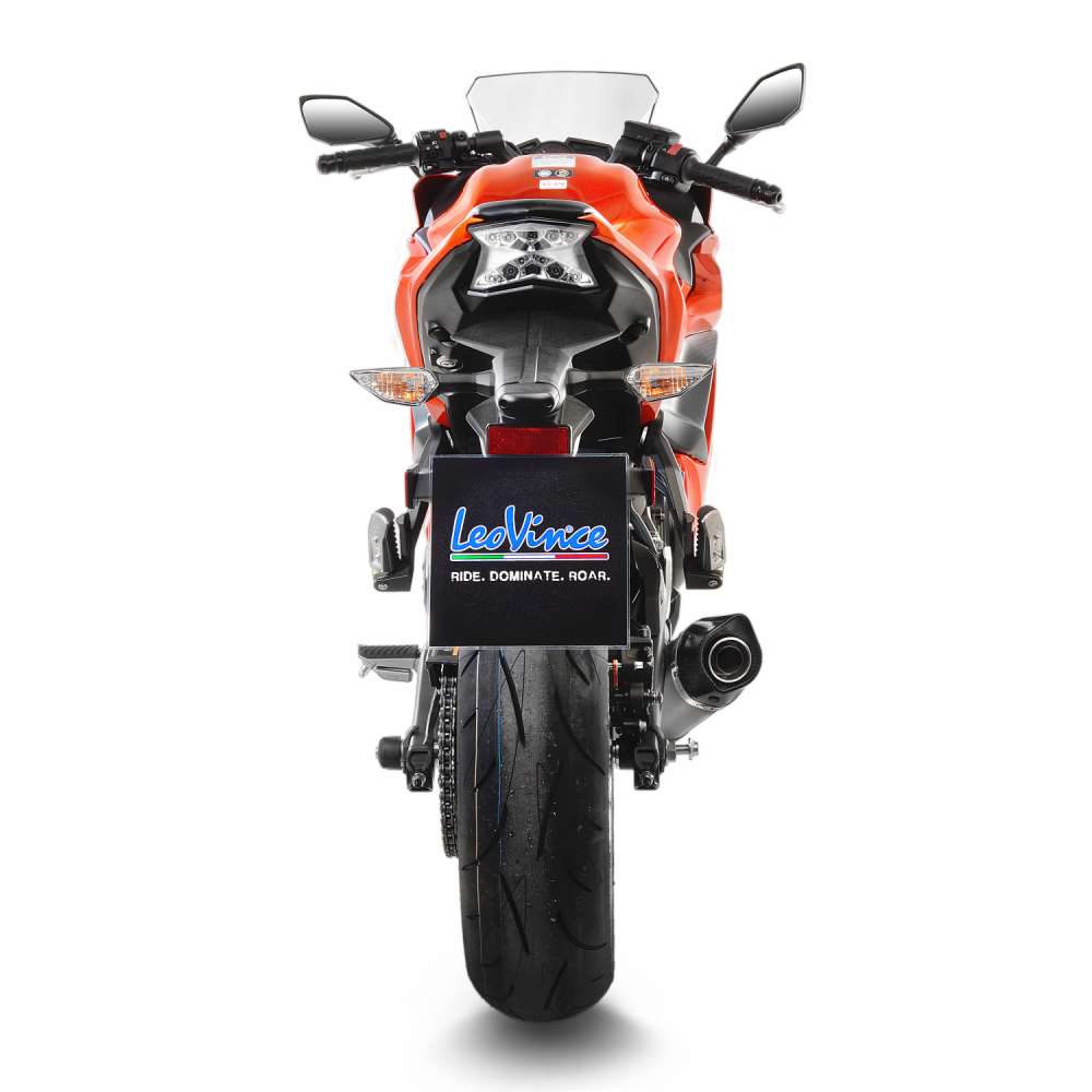 KAWASAKI NINJA 650 LeoVince Exhaust Complete System with LV ONE EVO Carbon Silencer 2017-2019 - immagine 4