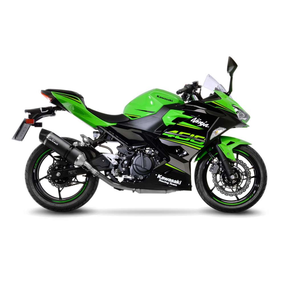 KAWASAKI NINJA 400 LeoVince Exhaust LV ONE EVO Carbon Slip-On Silencer 2018-2021 - immagine 2
