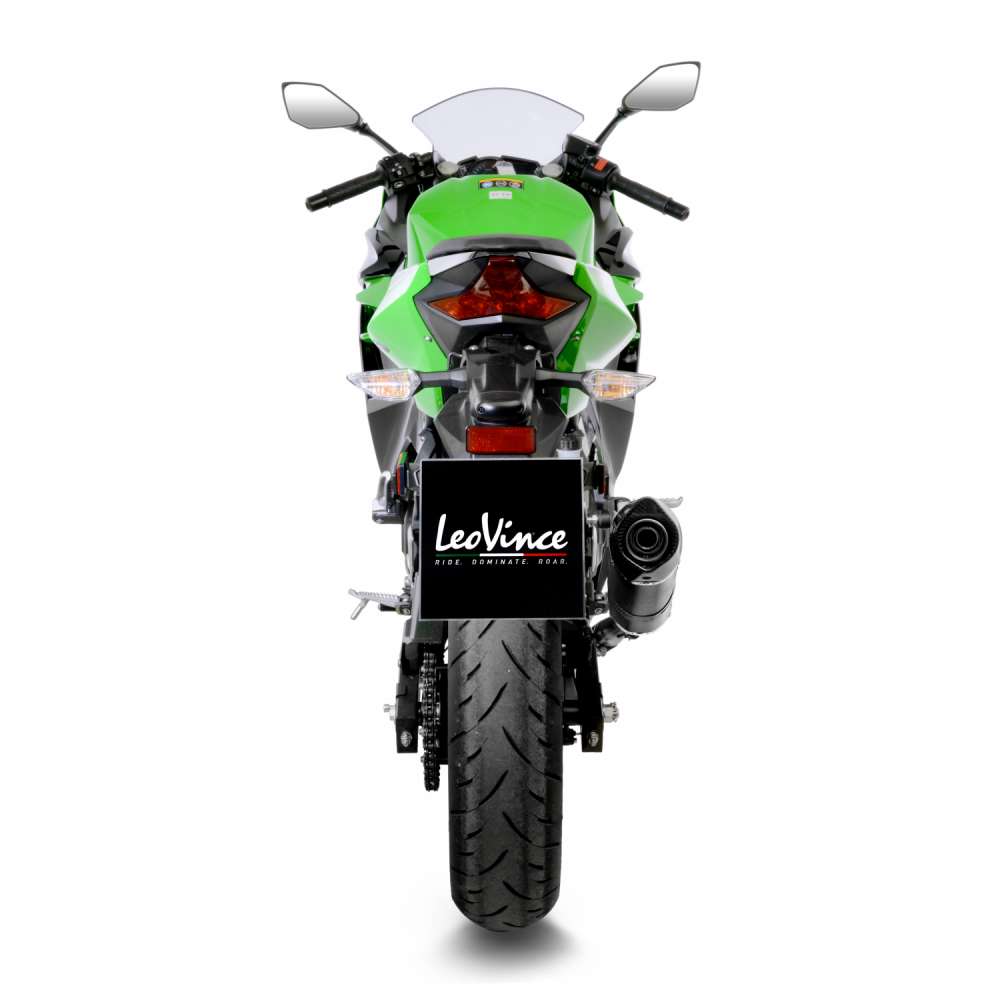 KAWASAKI NINJA 400 LeoVince Exhaust LV ONE EVO Carbon Slip-On Silencer 2018-2021 - immagine 4