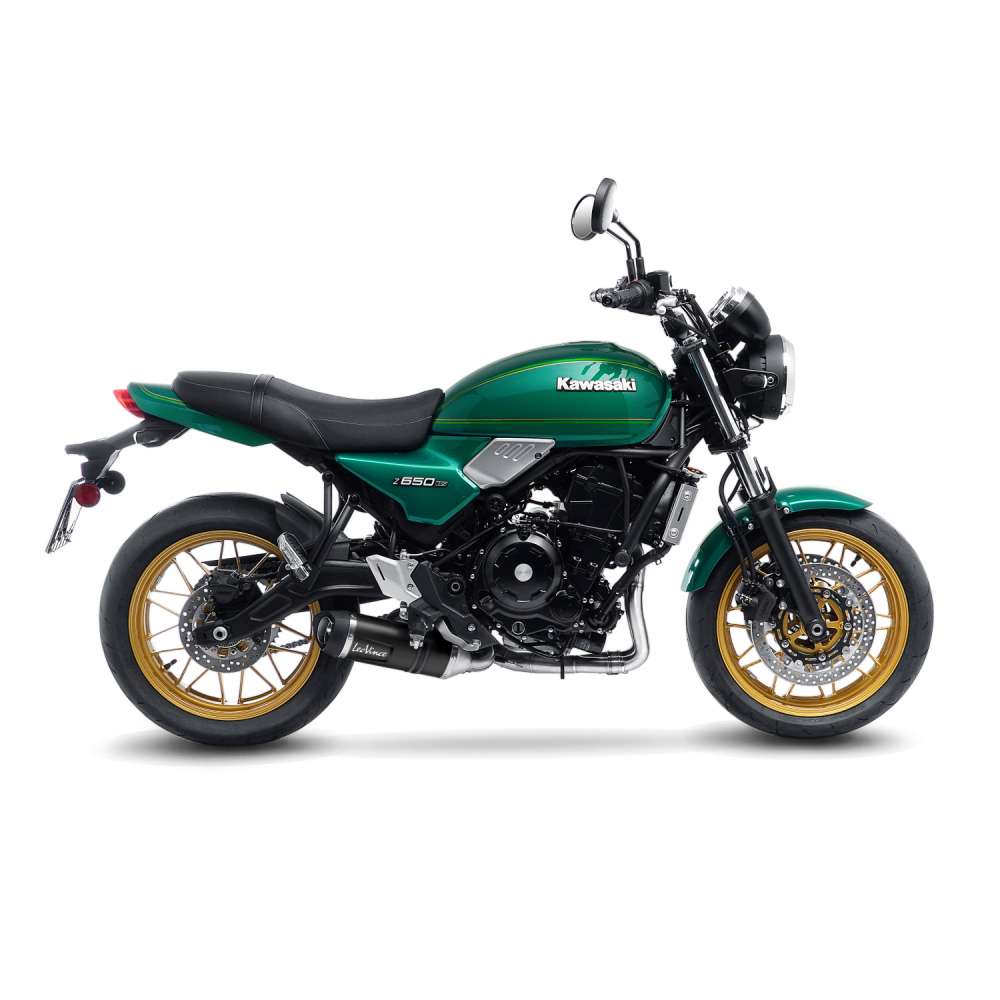 KAWASAKI Z 650 RS LeoVince Exhaust Complete System with LV ONE EVO Black Silencer 2022-2024 - immagine 2