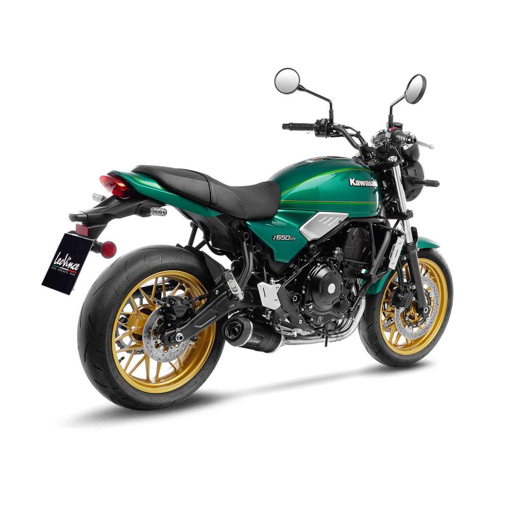 KAWASAKI Z 650 RS LeoVince Exhaust Complete System with LV ONE EVO Black Silencer 2022-2024 - immagine 3
