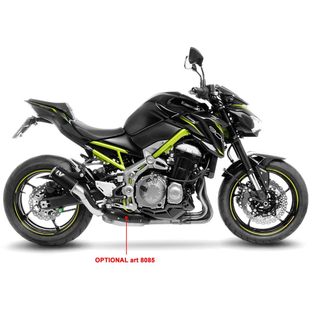 KAWASAKI Z 900 A2 LeoVince Exhaust LV CORSA S Black Slip-On Silencer 2018-2024 - immagine 2