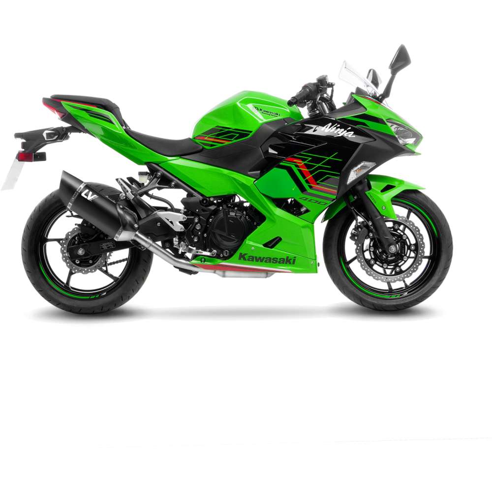 KAWASAKI NINJA 400 LeoVince Exhaust LV-14 R Black Slip-On Silencer 2018-2021 - Image 2