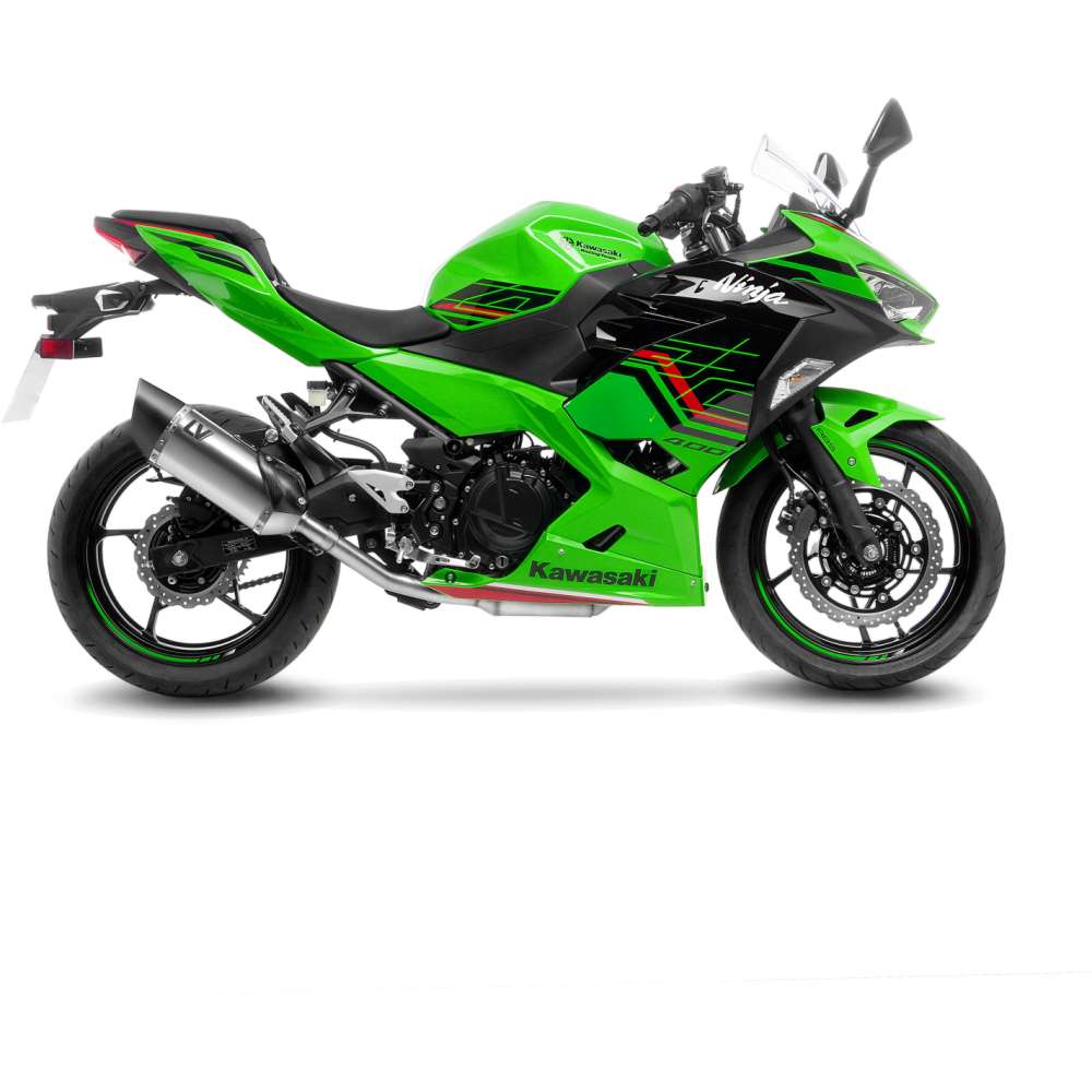 KAWASAKI NINJA 400 LeoVince Exhaust LV-14 R Titanium Slip-On Silencer 2018-2021 - Image 2