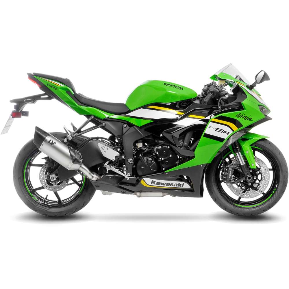 KAWASAKI NINJA ZX-6R LeoVince Exhaust LV-14 R Slip-On Silencer 2019-2020 - immagine 2