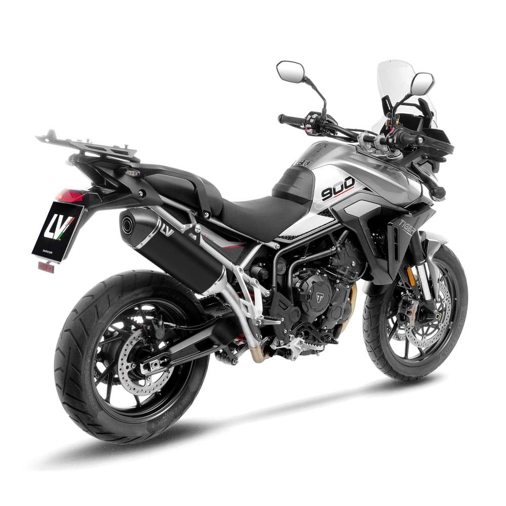 TRIUMPH TIGER 900 GT LeoVince Exhaust LV-14 Black Slip-On Silencer 2024-2026 - immagine 3