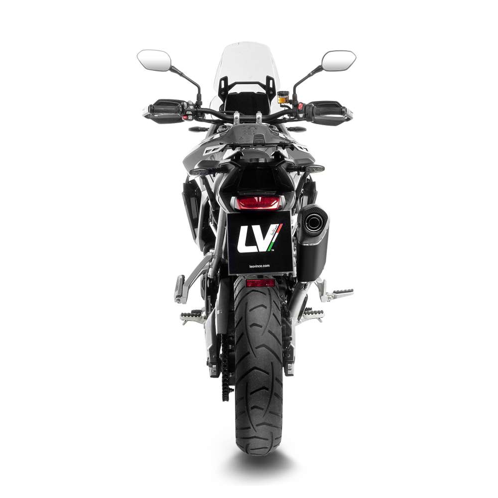 TRIUMPH TIGER 900 GT LeoVince Exhaust LV-14 Black Slip-On Silencer 2024-2026 - immagine 4