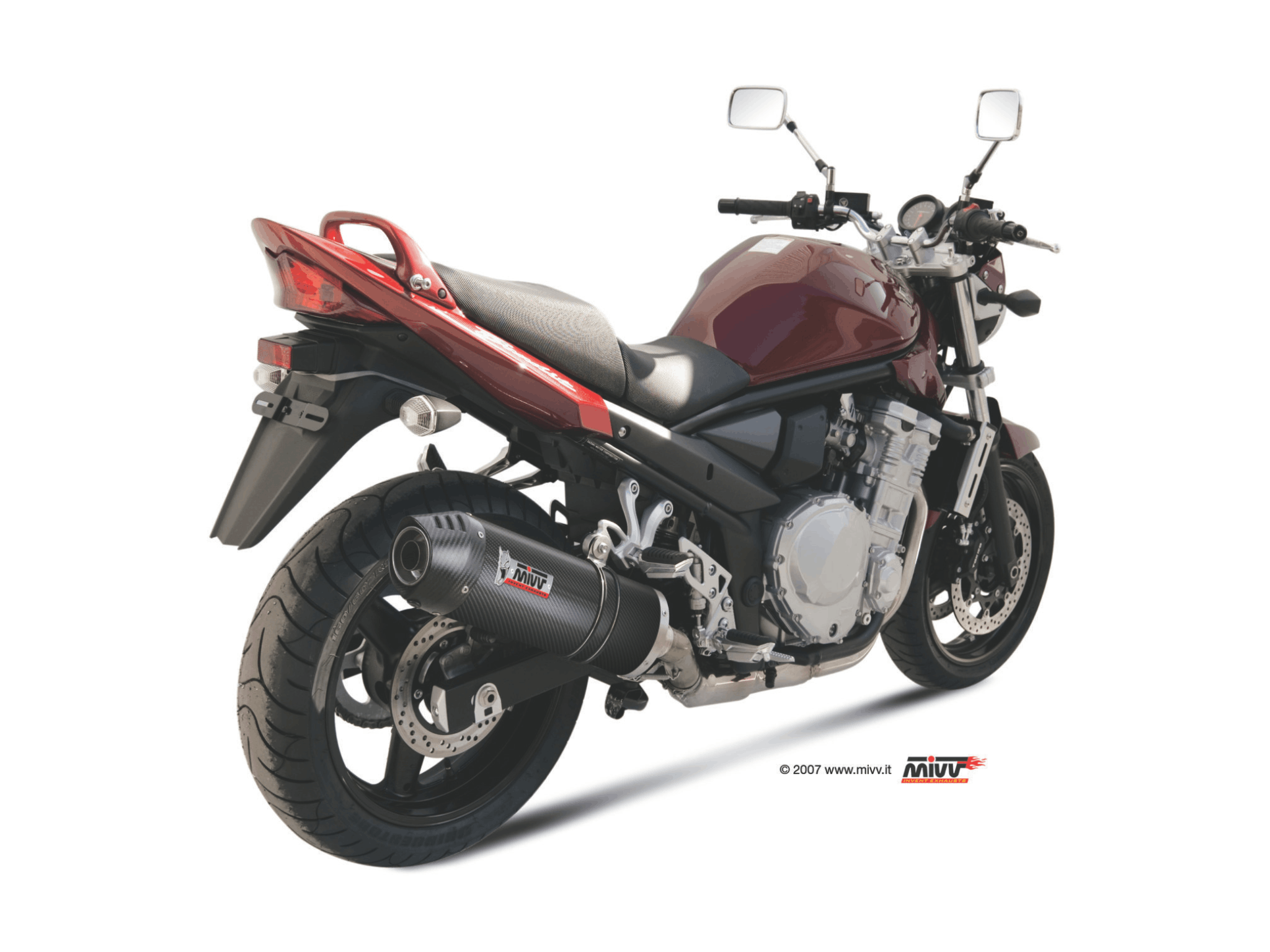SUZUKI GSF 650 BANDIT MIVV Exhaust OVAL Carbon Slip-On Silencer 2007-2015 - Slika 3