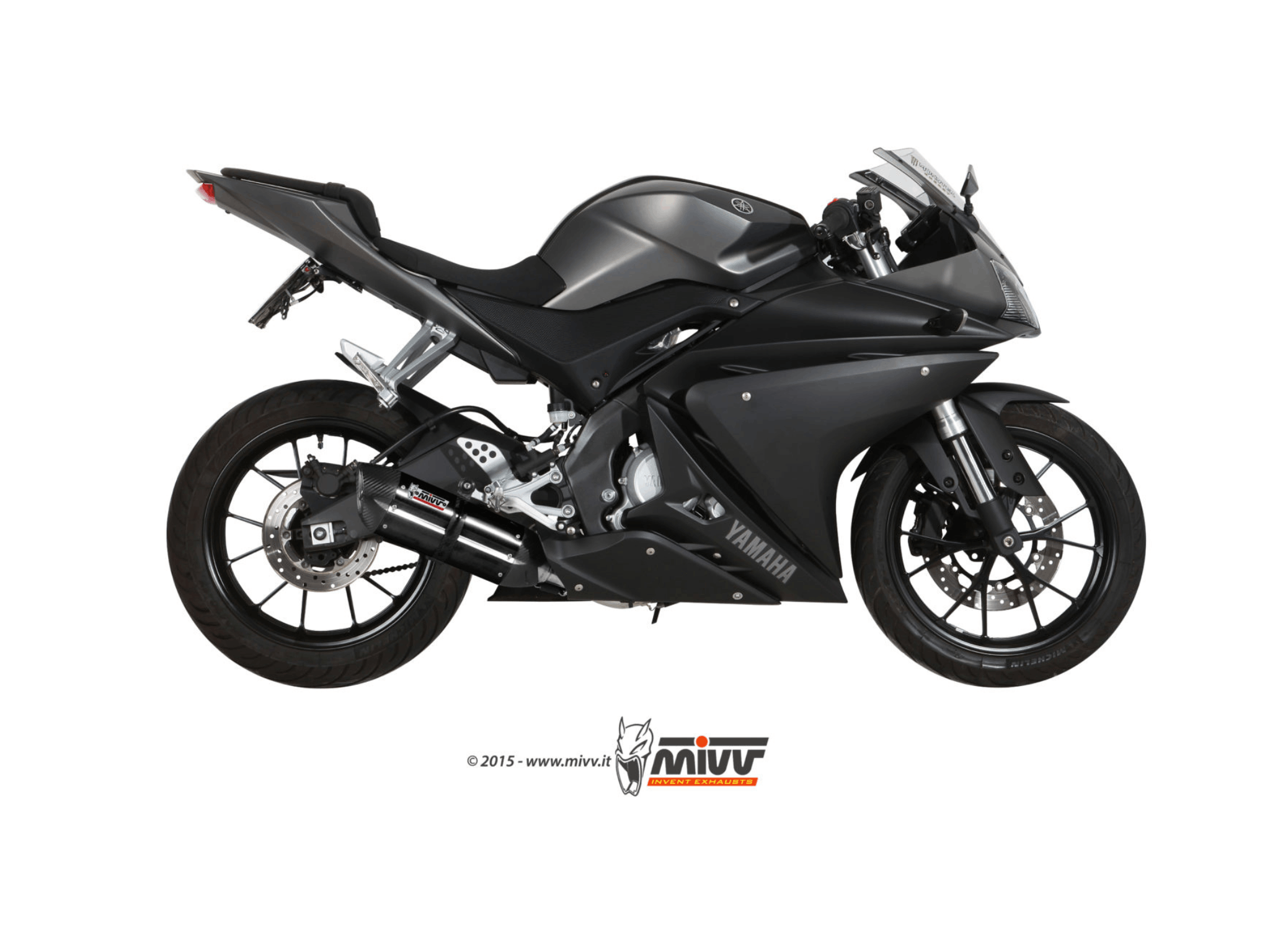 YAMAHA R125 MIVV Exhaust Complete System with SUONO Black Silencer 2014-2018 - Slika 2