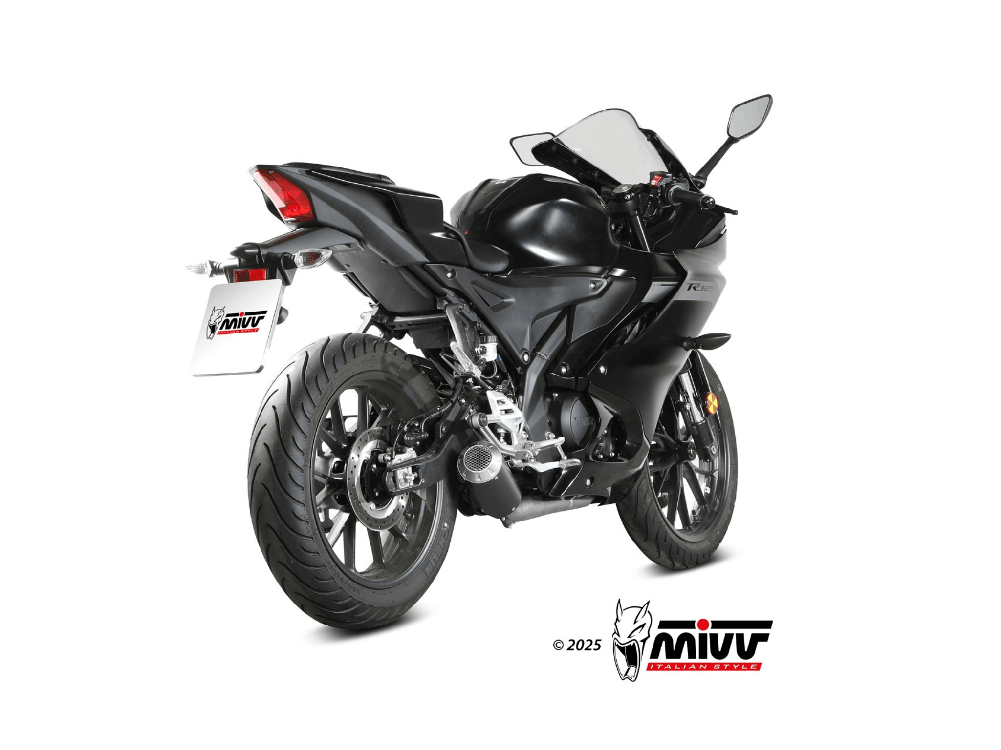 YAMAHA R125 MIVV Exhaust Complete System with MK3 Carbon Silencer 2025-2026 - Slika 3