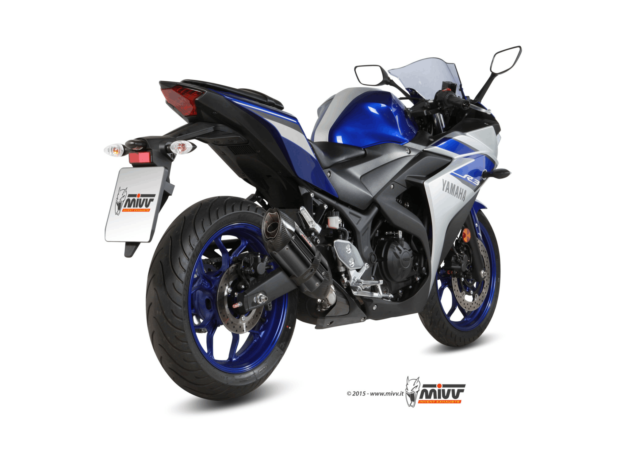 YAMAHA R25 MIVV Exhaust SUONO Black Slip-On Silencer 2015-2024 - Slika 3