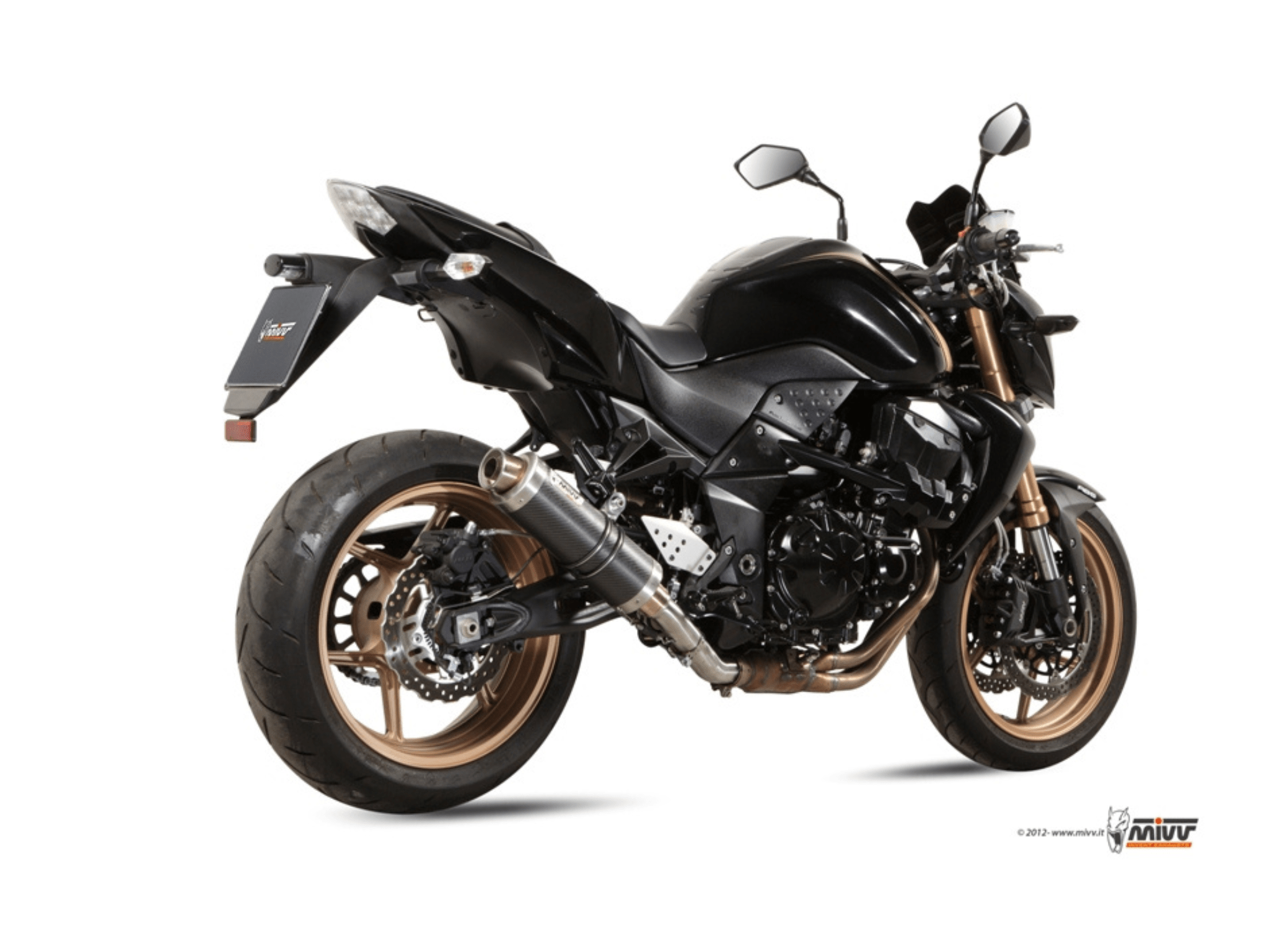 KAWASAKI Z 750 R MIVV Exhaust GP Carbon Slip-On Silencer 2011-2014 - Image 3