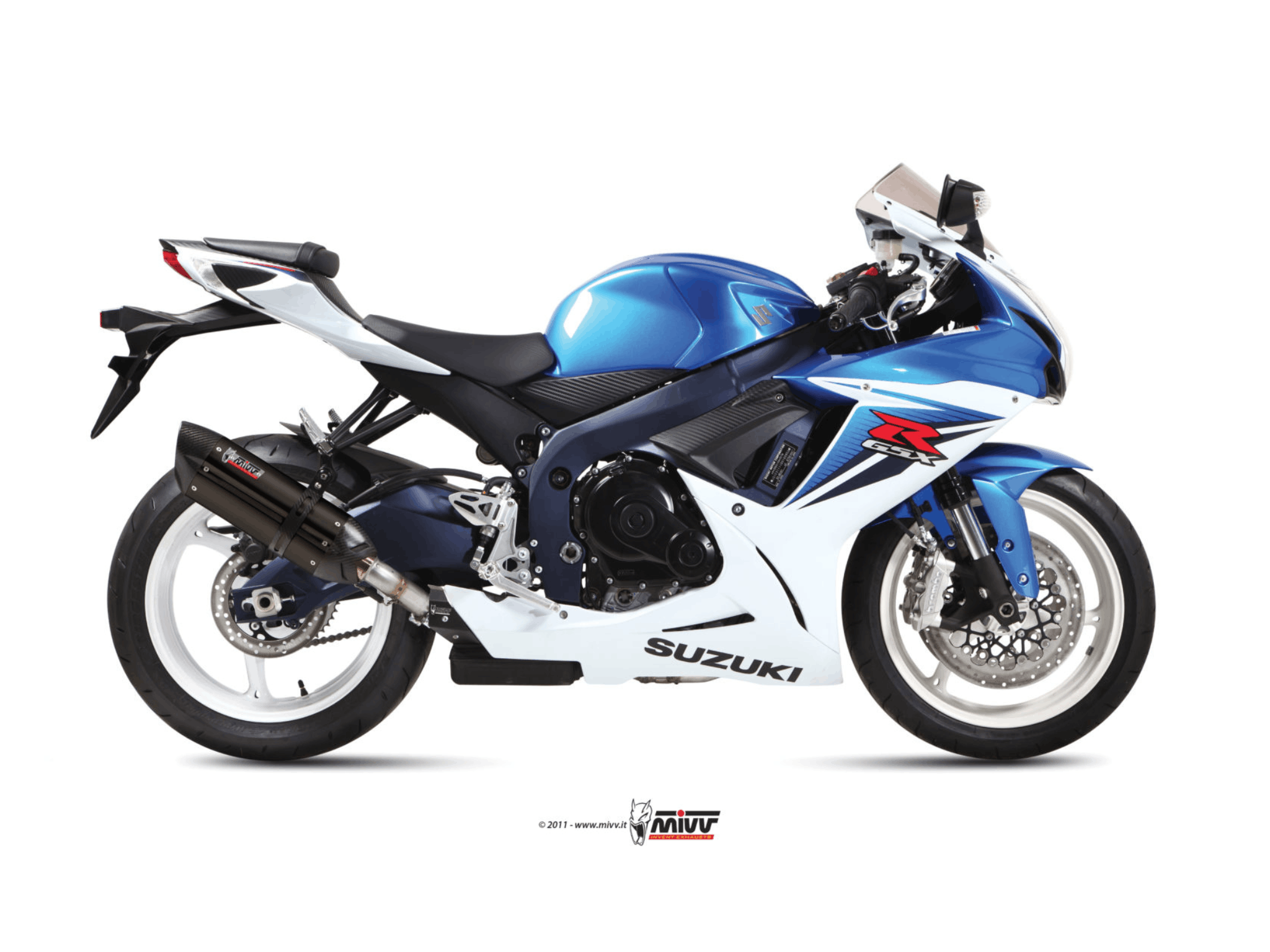 SUZUKI GSX-R 600 MIVV Exhaust SUONO Black Slip-On Silencer 2011-2016 - Image 2