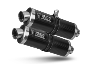 YAMAHA TDM 900 MIVV Exhaust OVAL Carbon Slip-On Silencers 2002-2014