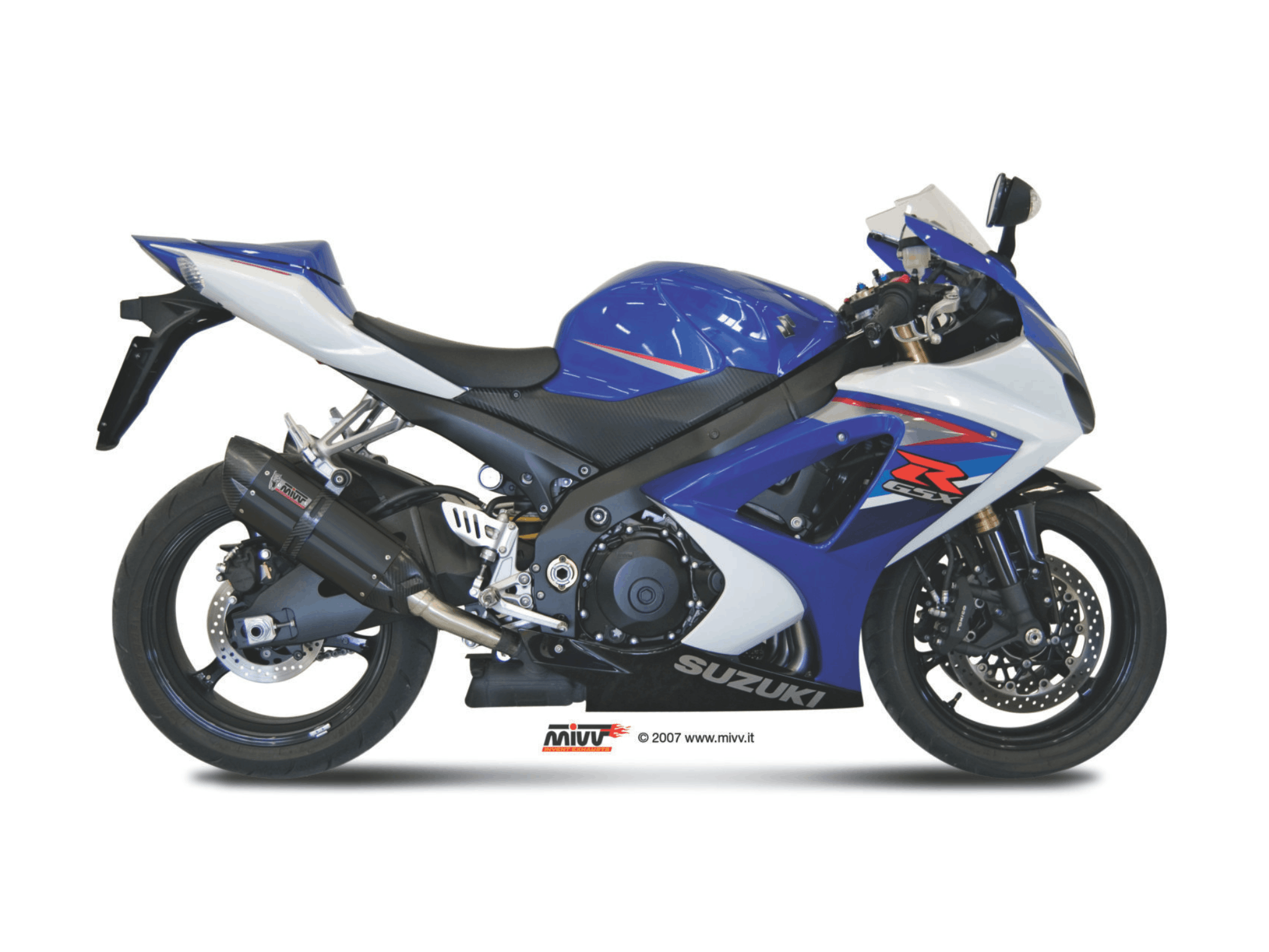 SUZUKI GSX-R 1000 MIVV Exhaust SUONO Black Slip-On Silencers 2007-2008 - Image 2