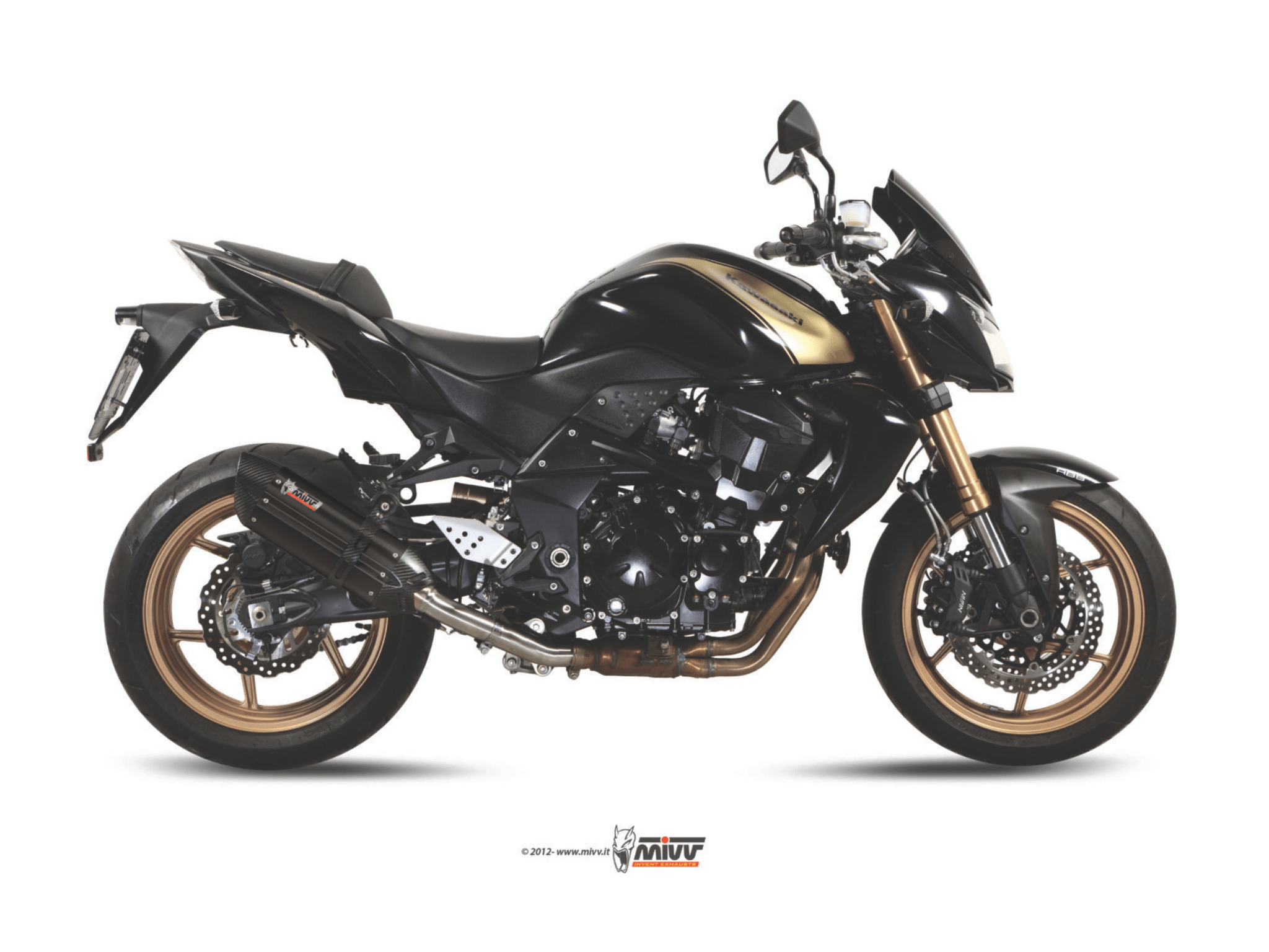 KAWASAKI Z 750 R MIVV Exhaust SUONO Black Slip-On Silencer 2011-2014 - Image 2