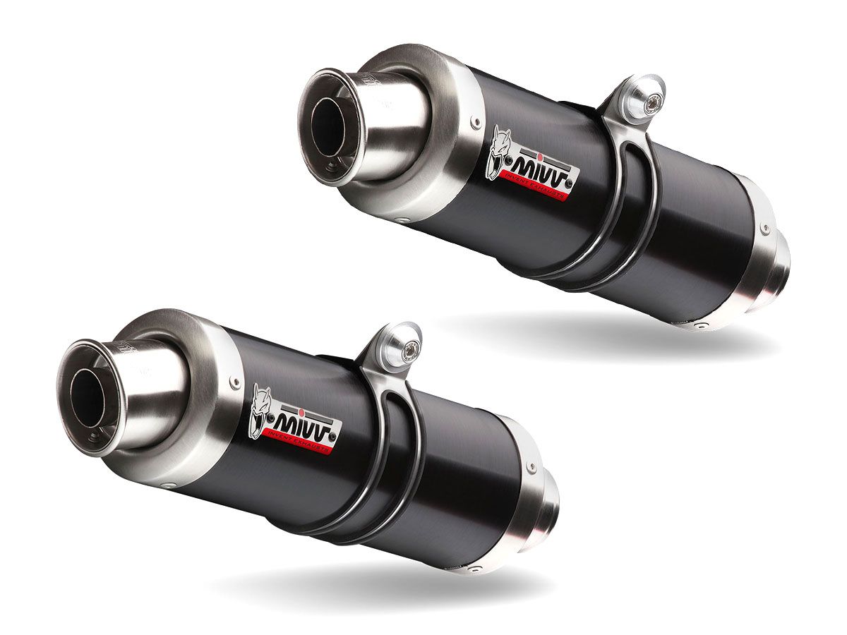 YAMAHA TDM 900 MIVV Exhaust GP Black Slip-On Silencers 2002-2014