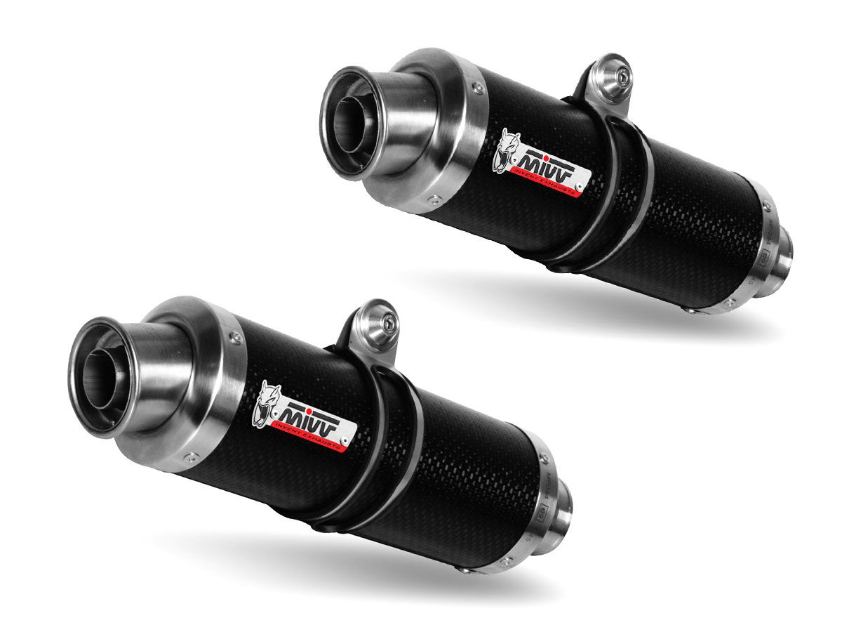 YAMAHA TDM 900 MIVV Exhaust GP Carbon Slip-On Silencers 2002-2014