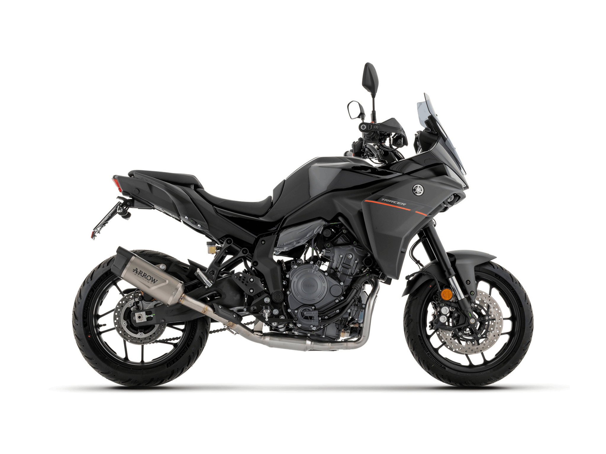 YAMAHA TRACER 7 GT ARROW Exhaust Full System with Indy Race EVO Aluminium "Dark" Silencer 2025-2026 - Slika 2