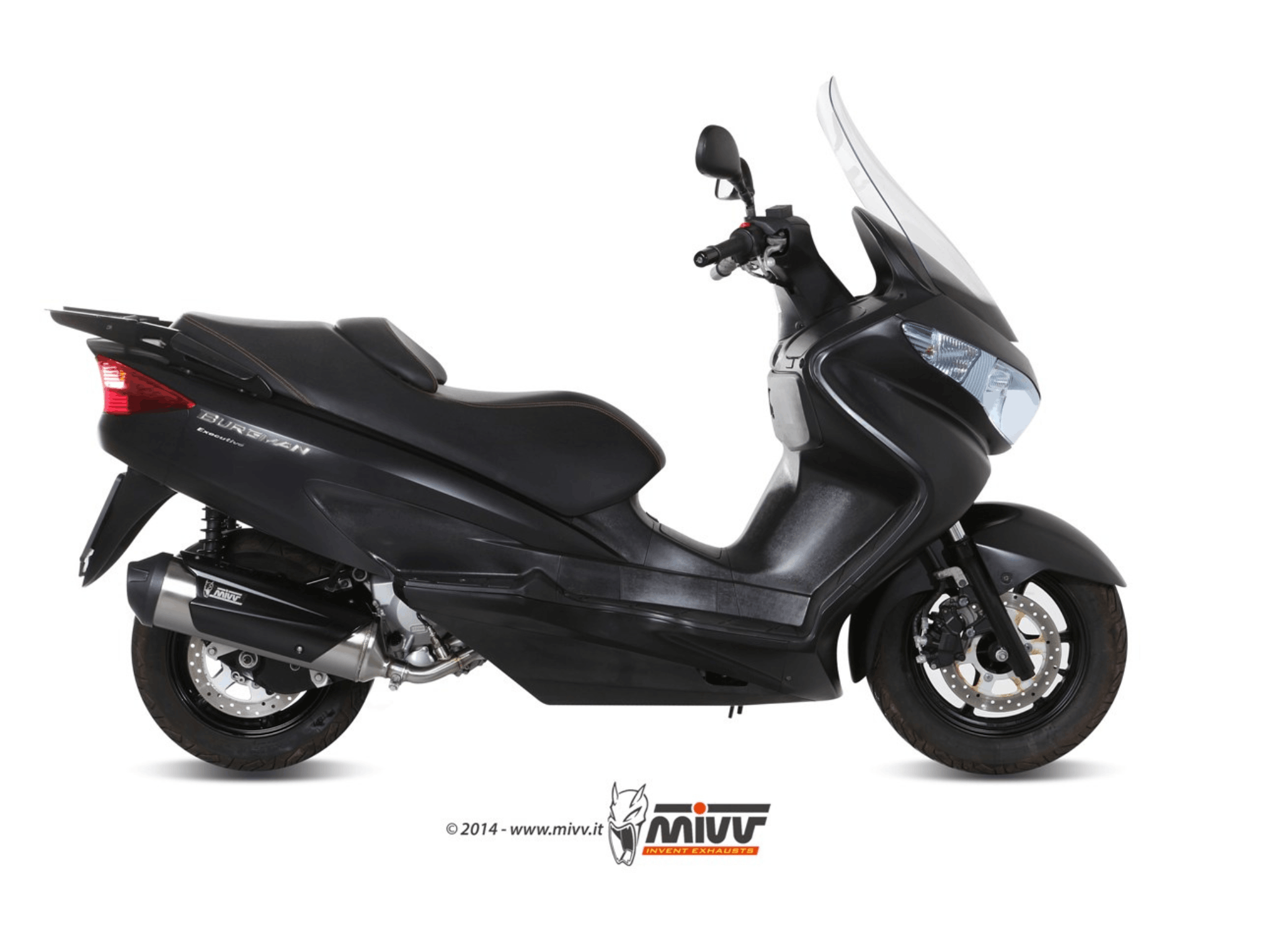 SUZUKI BURGMAN 250 MIVV Exhaust Complete System with URBAN Silencer 2003-2006 - immagine 2