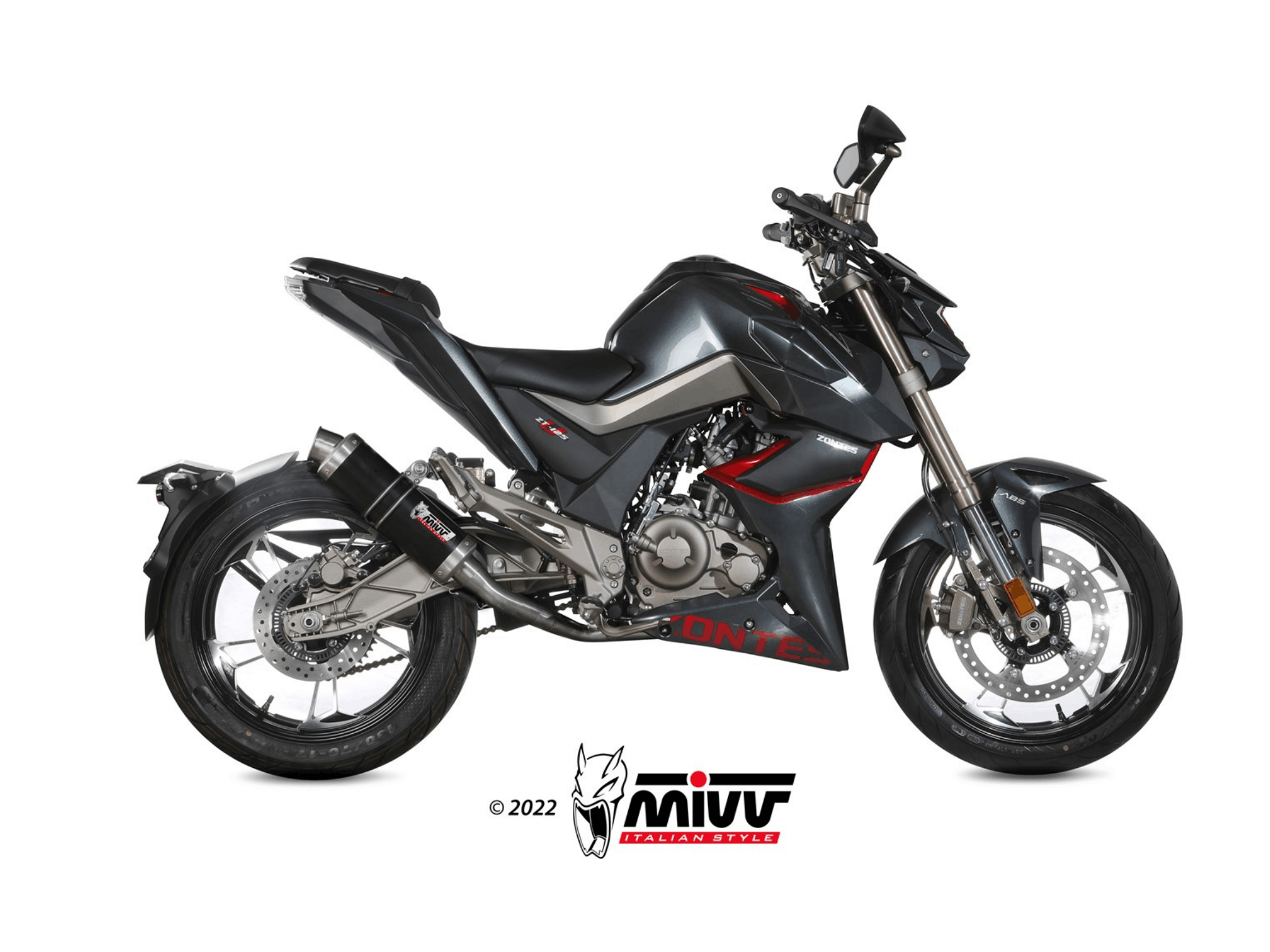 ZONTES 125 U MIVV Exhaust GP Black Slip-On Silencer 2021-2024 - Image 2