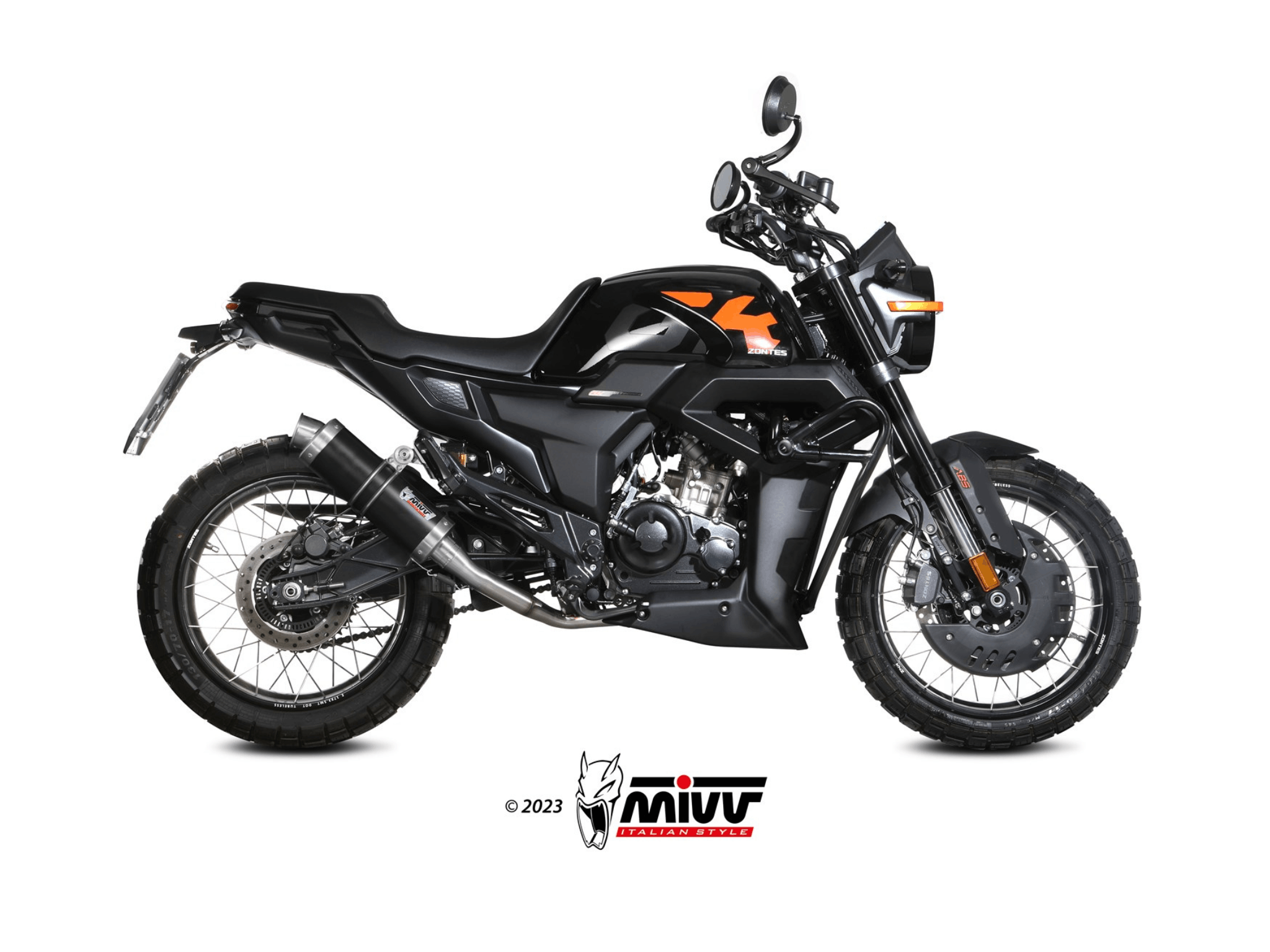 ZONTES 125 GK MIVV Exhaust GP Black Slip-On Silencer 2021-2024 - immagine 2