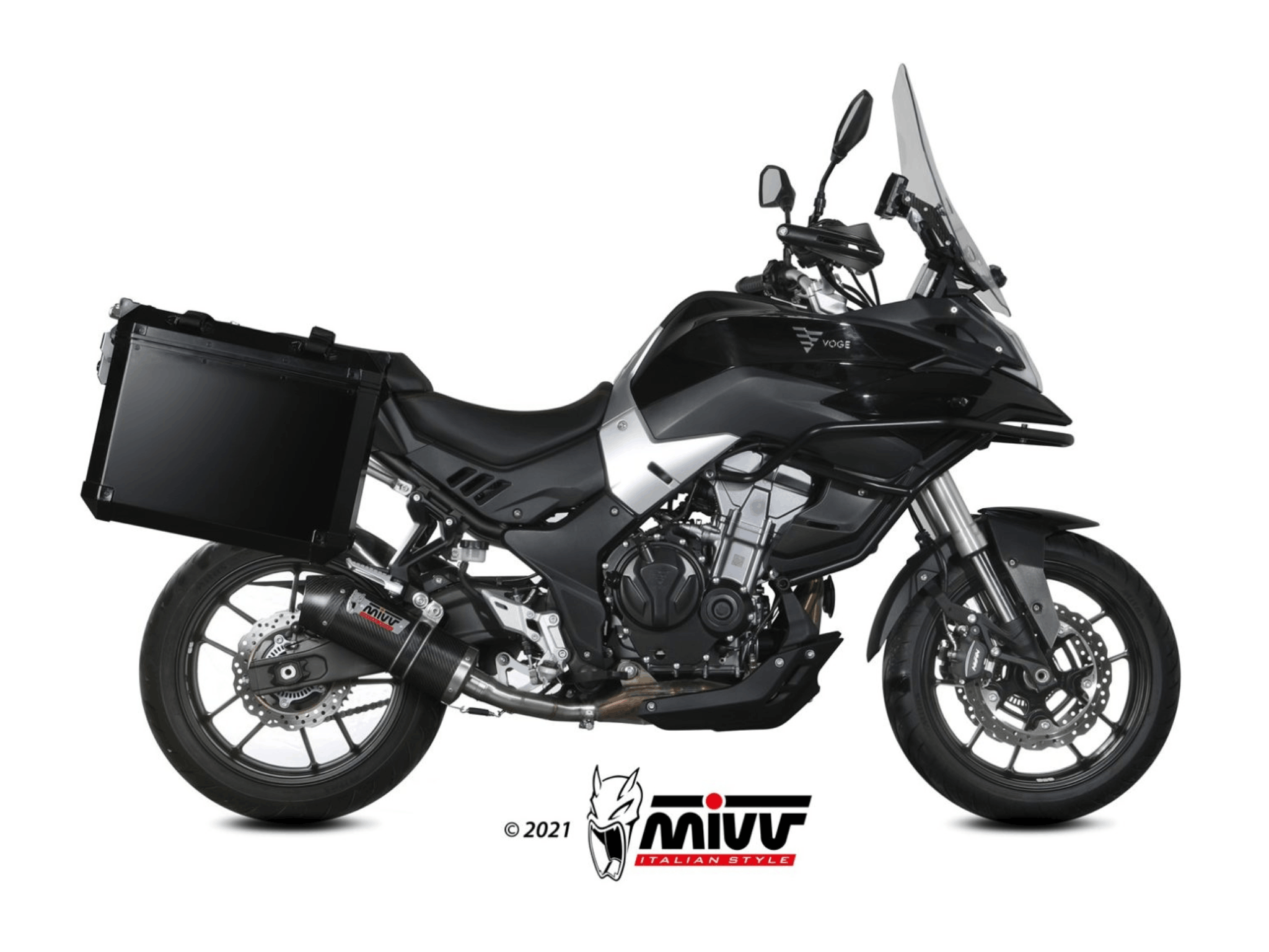VOGE VALICO 500 DS / DSX MIVV Exhaust OVAL Carbon Slip-On Silencer 2021-2024 - Slika 2