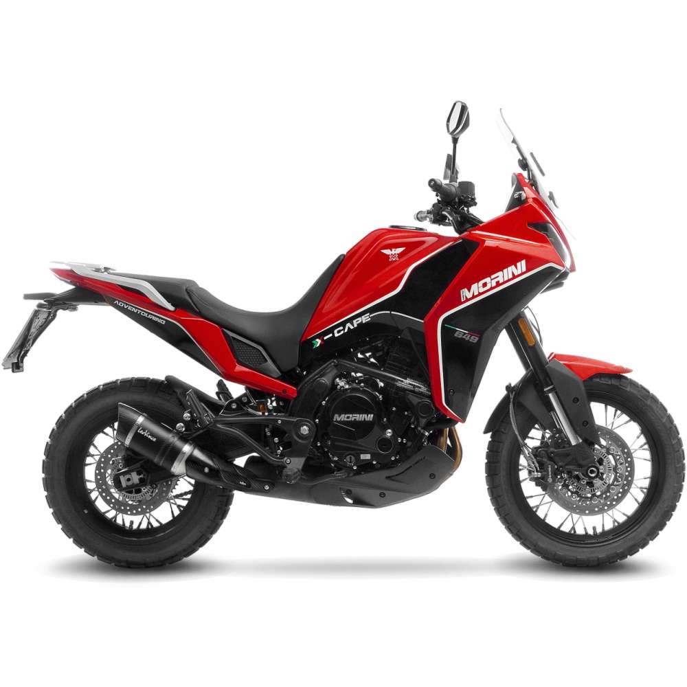MOTO MORINI X-CAPE 650 LeoVince Exhaust LV PRO Carbon Slip-On Silencer 2021-2024 - immagine 2