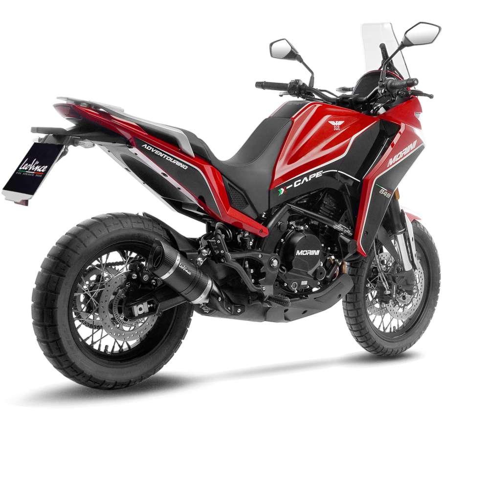 MOTO MORINI X-CAPE 650 LeoVince Exhaust LV PRO Carbon Slip-On Silencer 2021-2024 - immagine 3