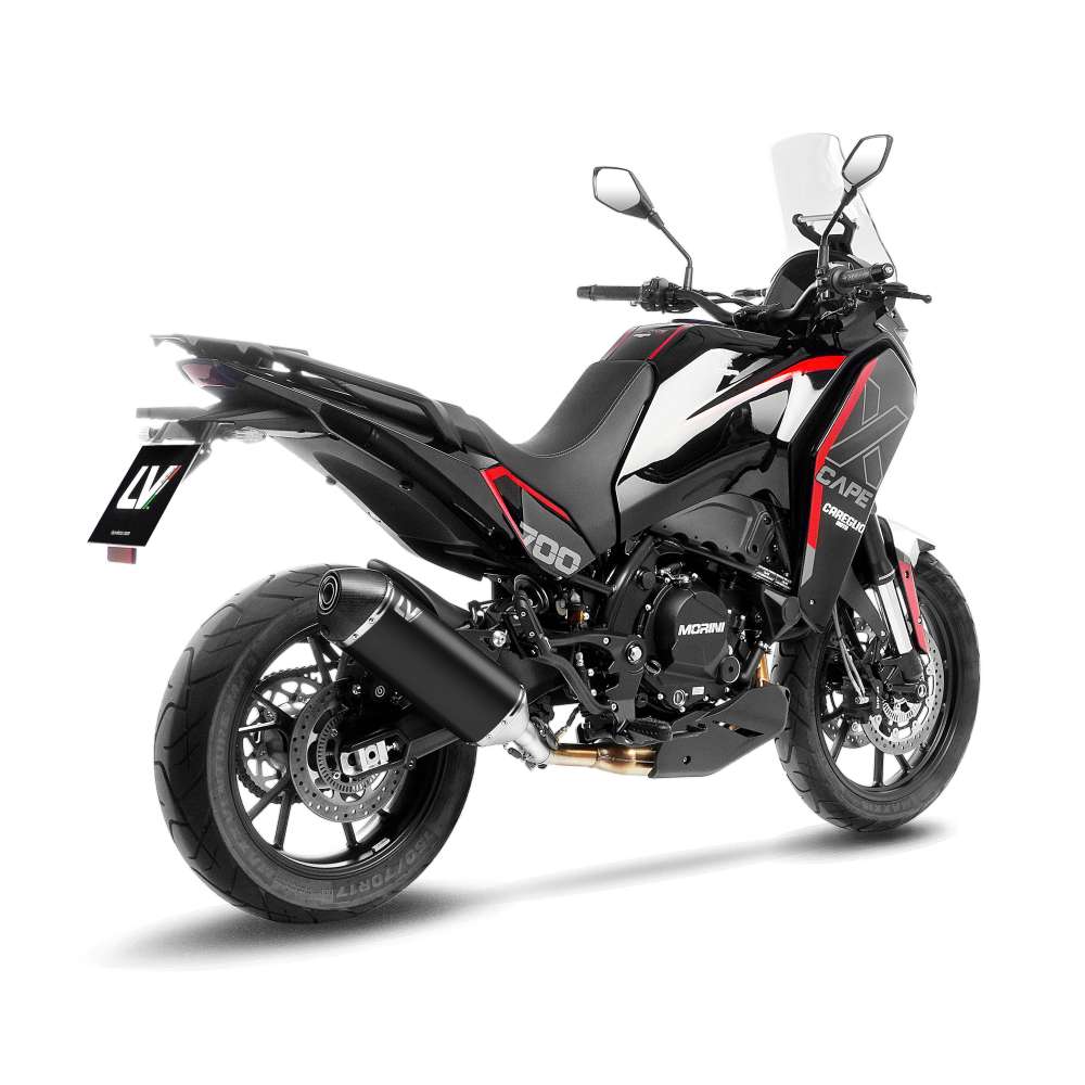 MOTO MORINI X-CAPE 700 LeoVince Exhaust LV-14 Black Slip-On Silencer 2025-2026 - Image 3