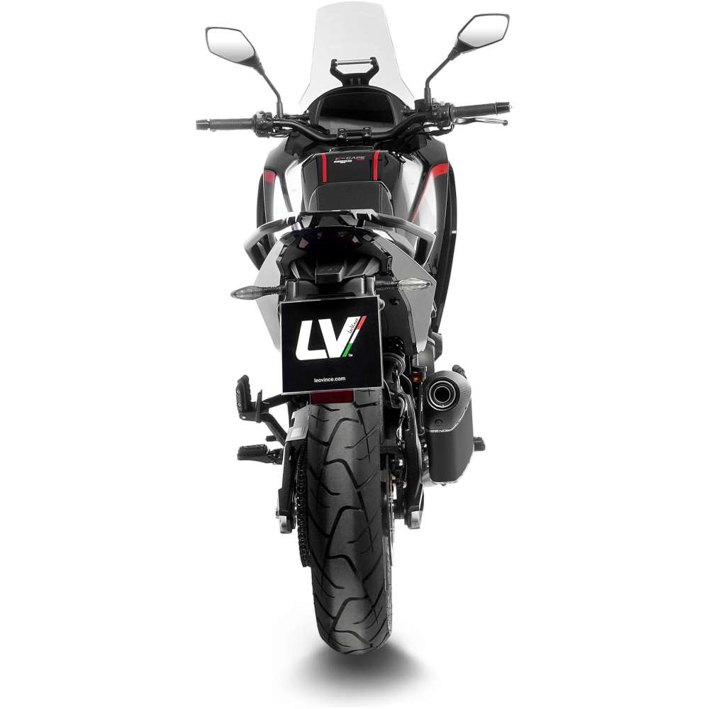 MOTO MORINI X-CAPE 700 LeoVince Exhaust LV-14 Black Slip-On Silencer 2025-2026 - Image 4