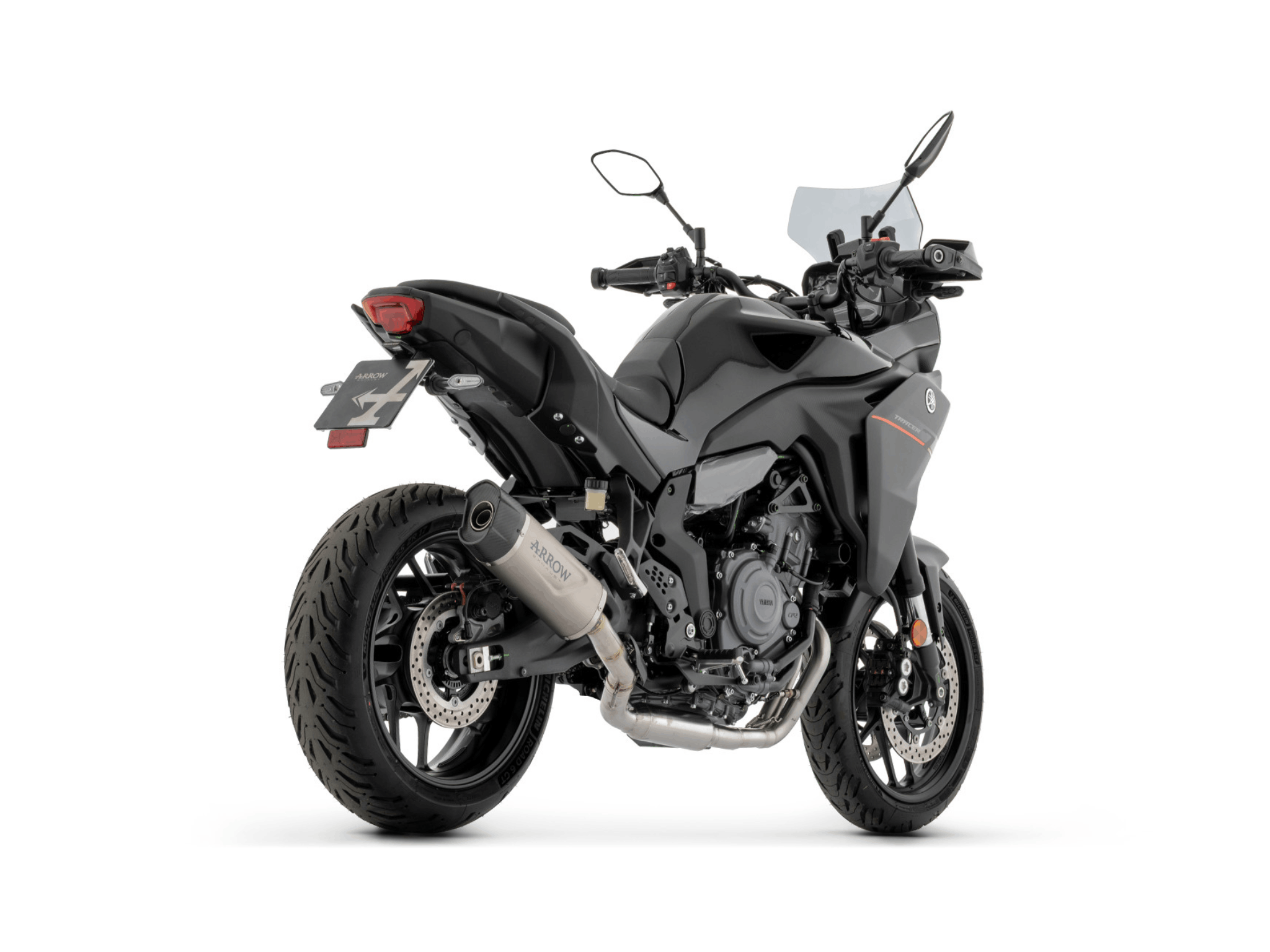 YAMAHA TRACER 7 GT ARROW Exhaust Full System with Indy Race EVO Aluminium "Dark" Silencer 2025-2026 - Slika 3
