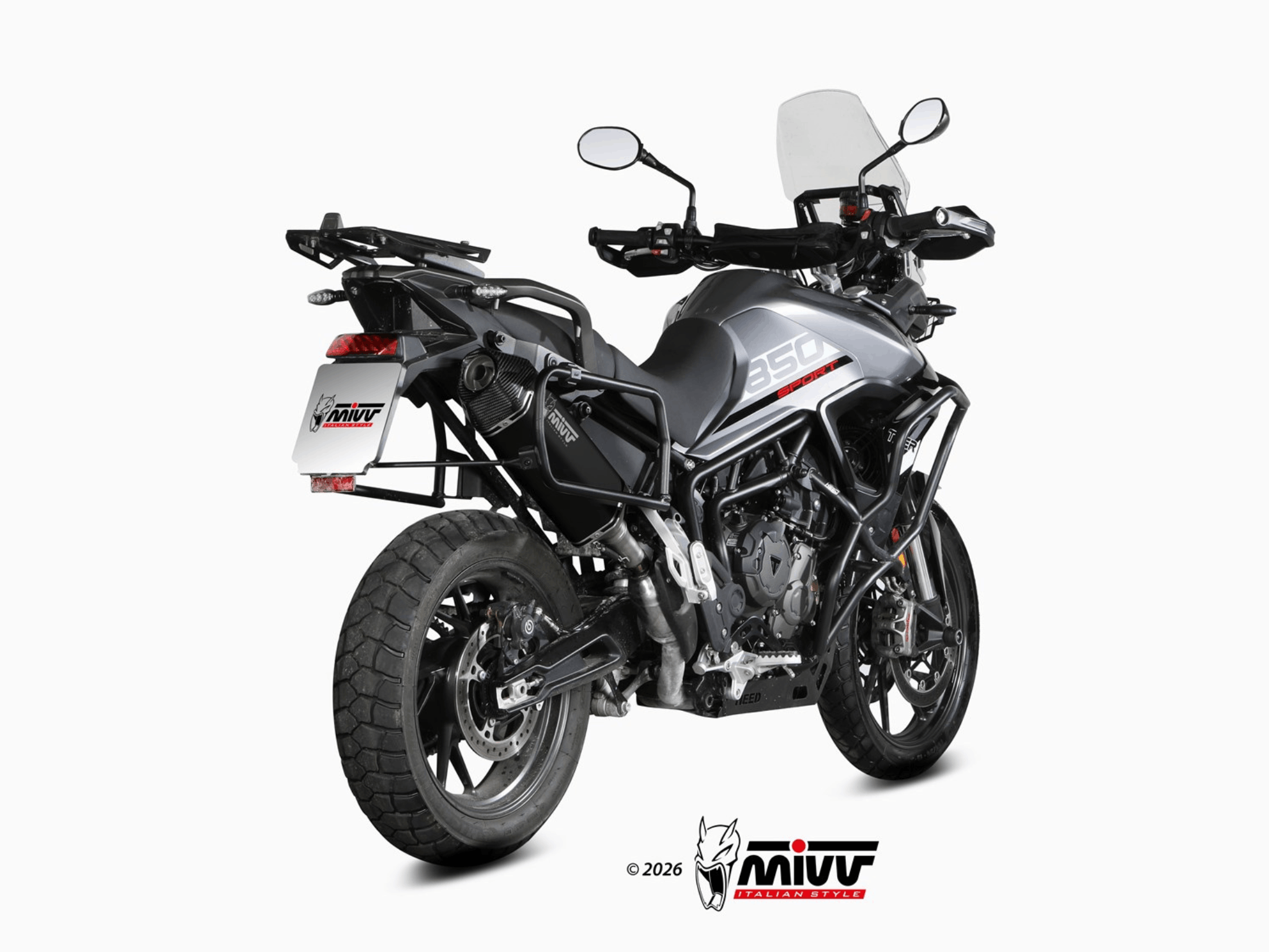 TRIUMPH TIGER 850 SPORT MIVV Exhaust SPEED EDGE Black Slip-On Silencer 2021-2025 - Slika 3