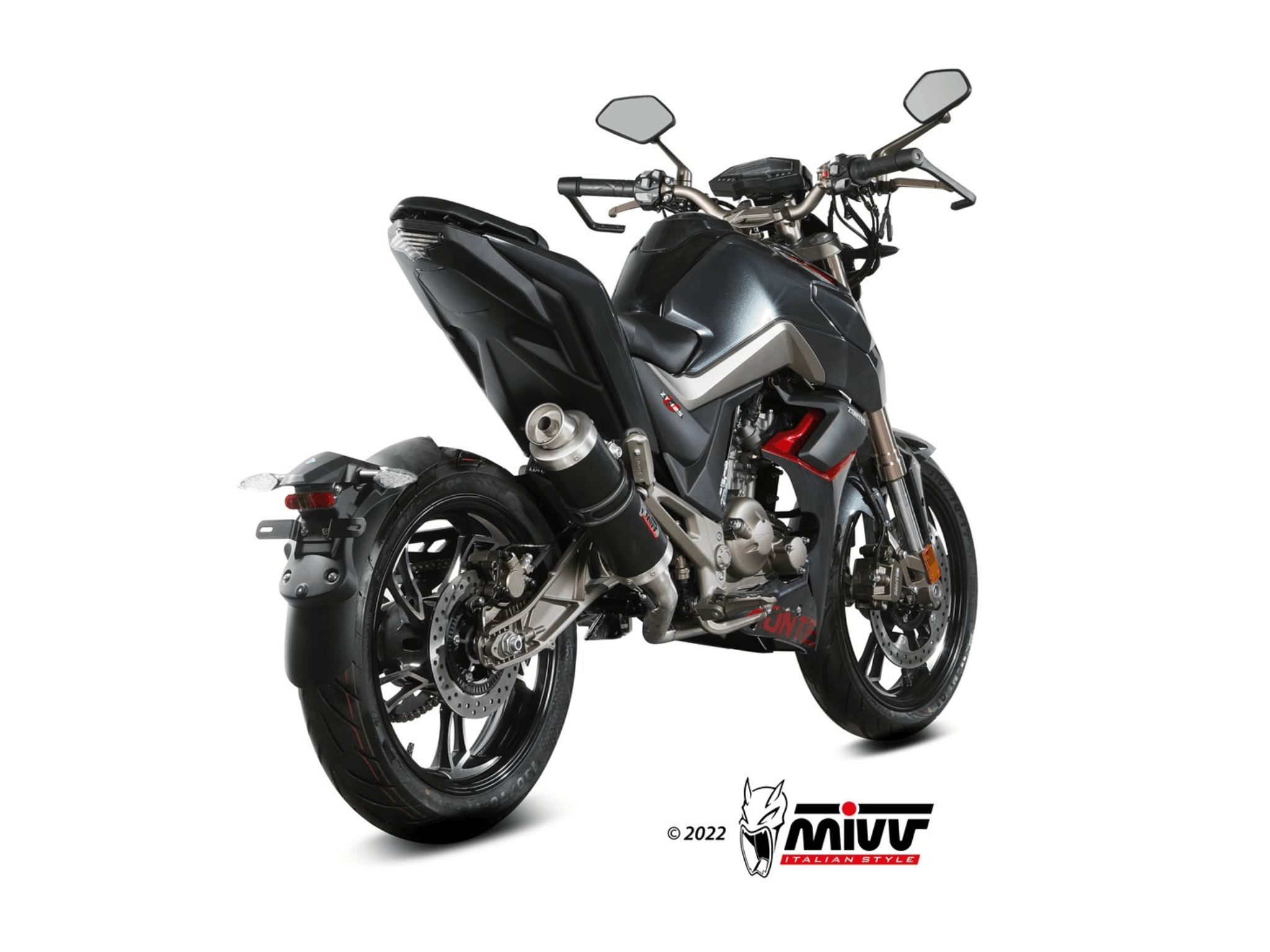 ZONTES 125 U MIVV Exhaust GP Black Slip-On Silencer 2021-2024 - Image 3