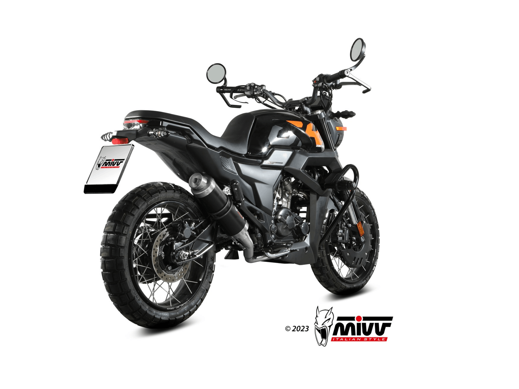 ZONTES 125 GK MIVV Exhaust GP Black Slip-On Silencer 2021-2024 - immagine 3