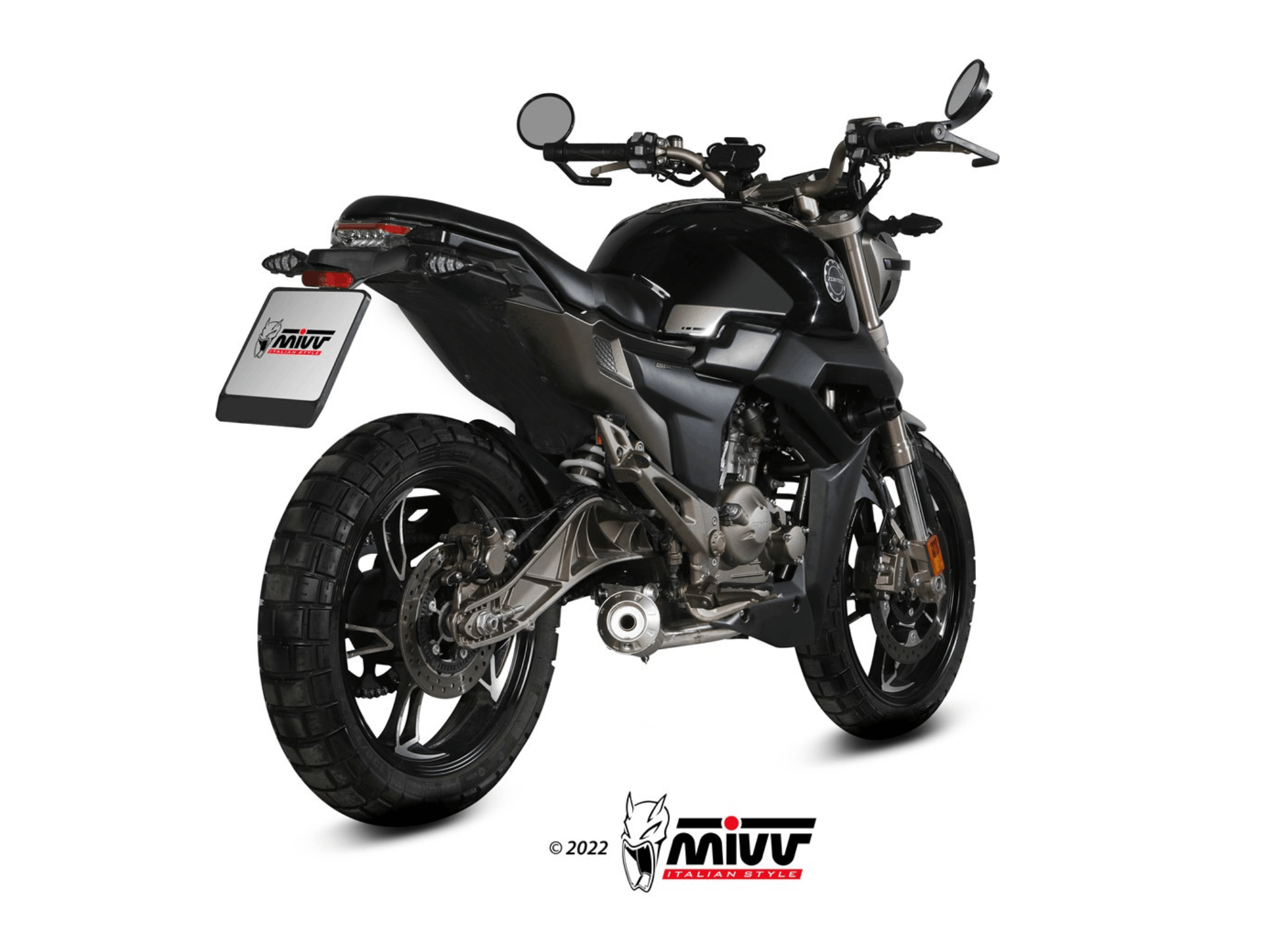 ZONTES 125 G1 MIVV Exhaust X-M1 Black Slip-On Silencer 2021-2024 - Image 3