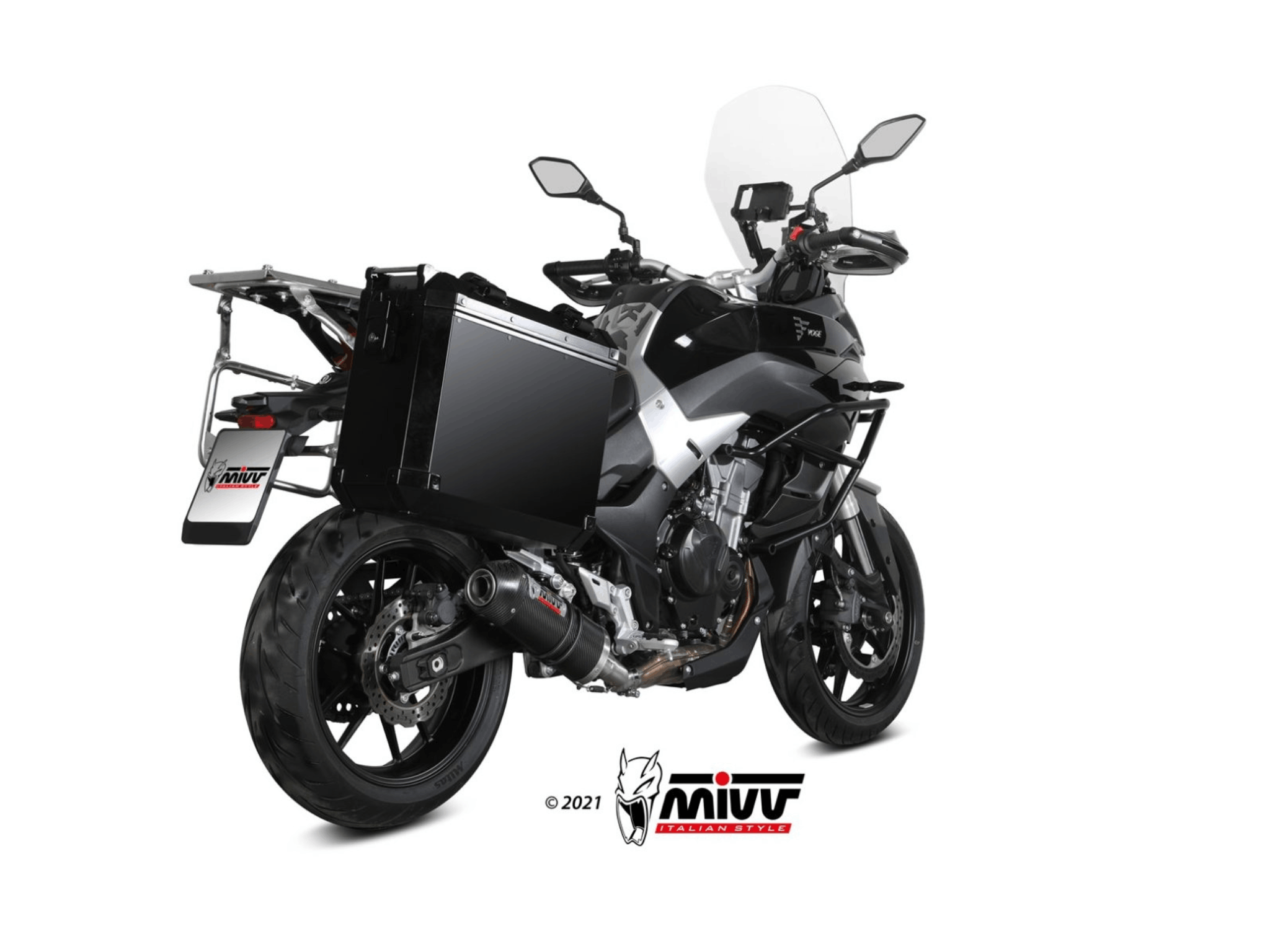 VOGE VALICO 500 DS / DSX MIVV Exhaust OVAL Carbon Slip-On Silencer 2021-2024 - Slika 3